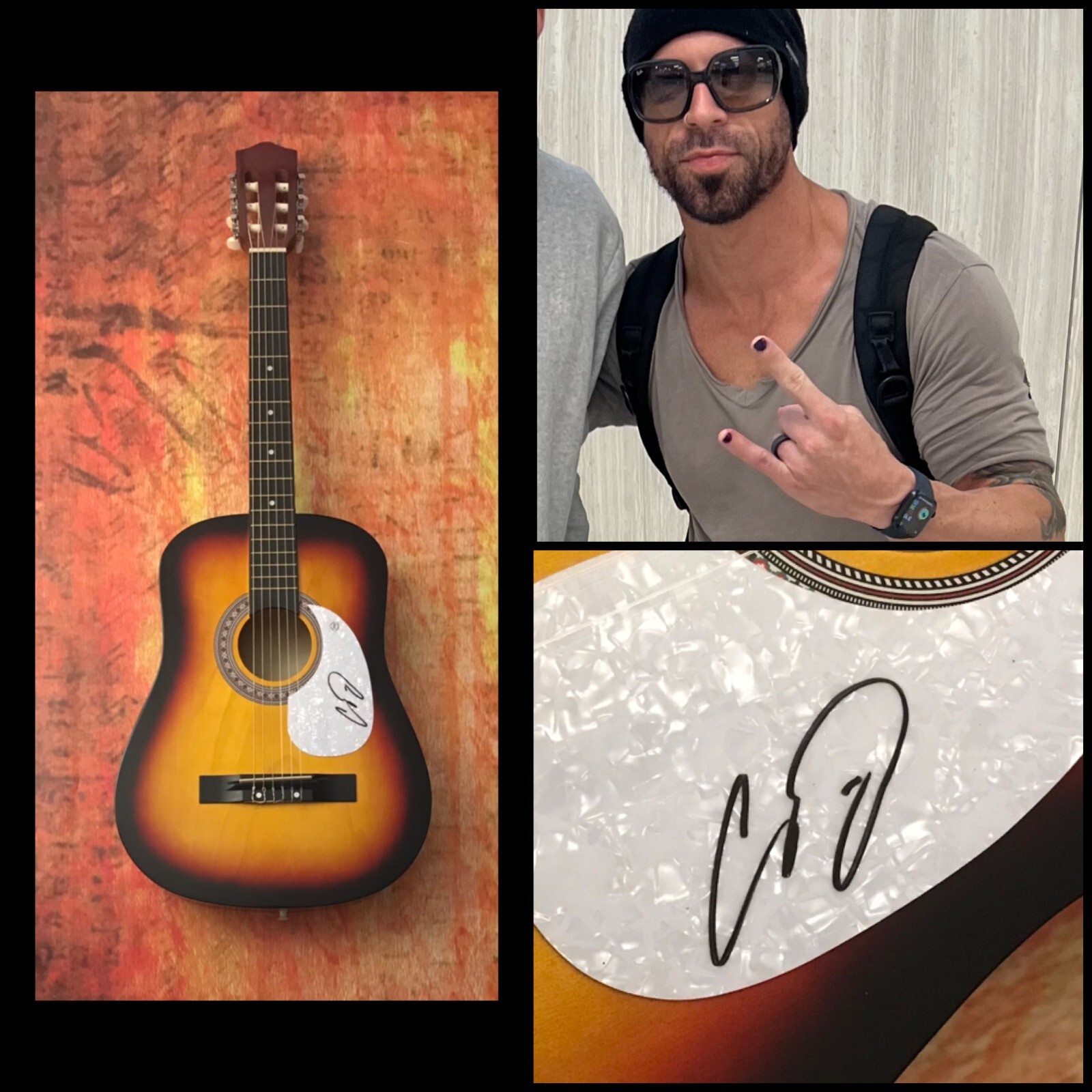 GFA Over You & It's Not Over * CHRIS DAUGHTRY * Signed Acoustic Guitar COA
