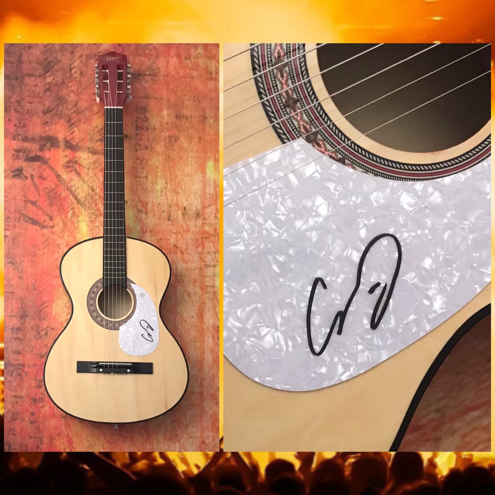GFA Over You & It's Not Over * CHRIS DAUGHTRY * Signed Acoustic Guitar COA