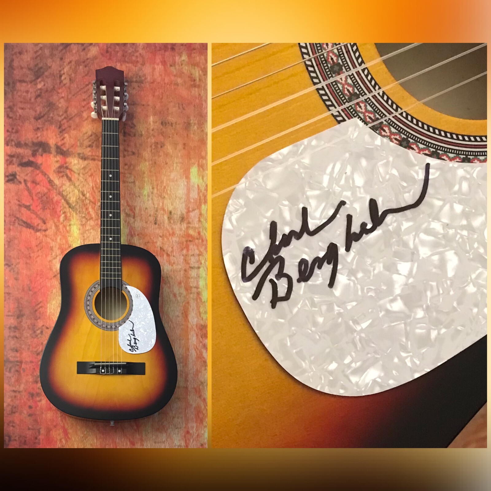 GFA Jazz Bassist Legend * CHUCK BERGHOFER * Signed Acoustic Guitar COA