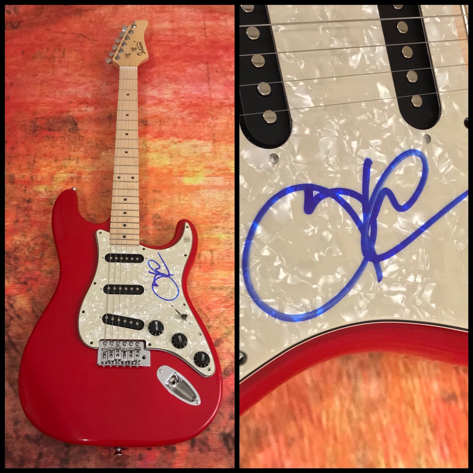 GFA Anberlin Band Singer * STEPHEN CHRISTIAN * Signed Electric Red Guitar COA