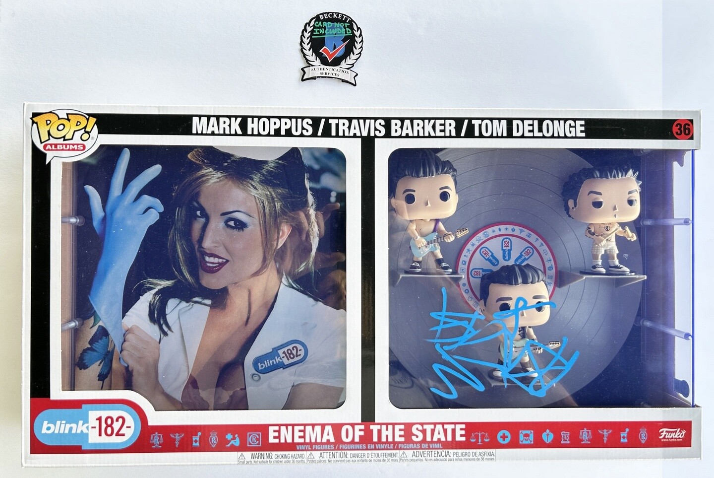 Travis Barker Signed Funko Pop Vinyl Blink 182 Beckett BAS 1 COA