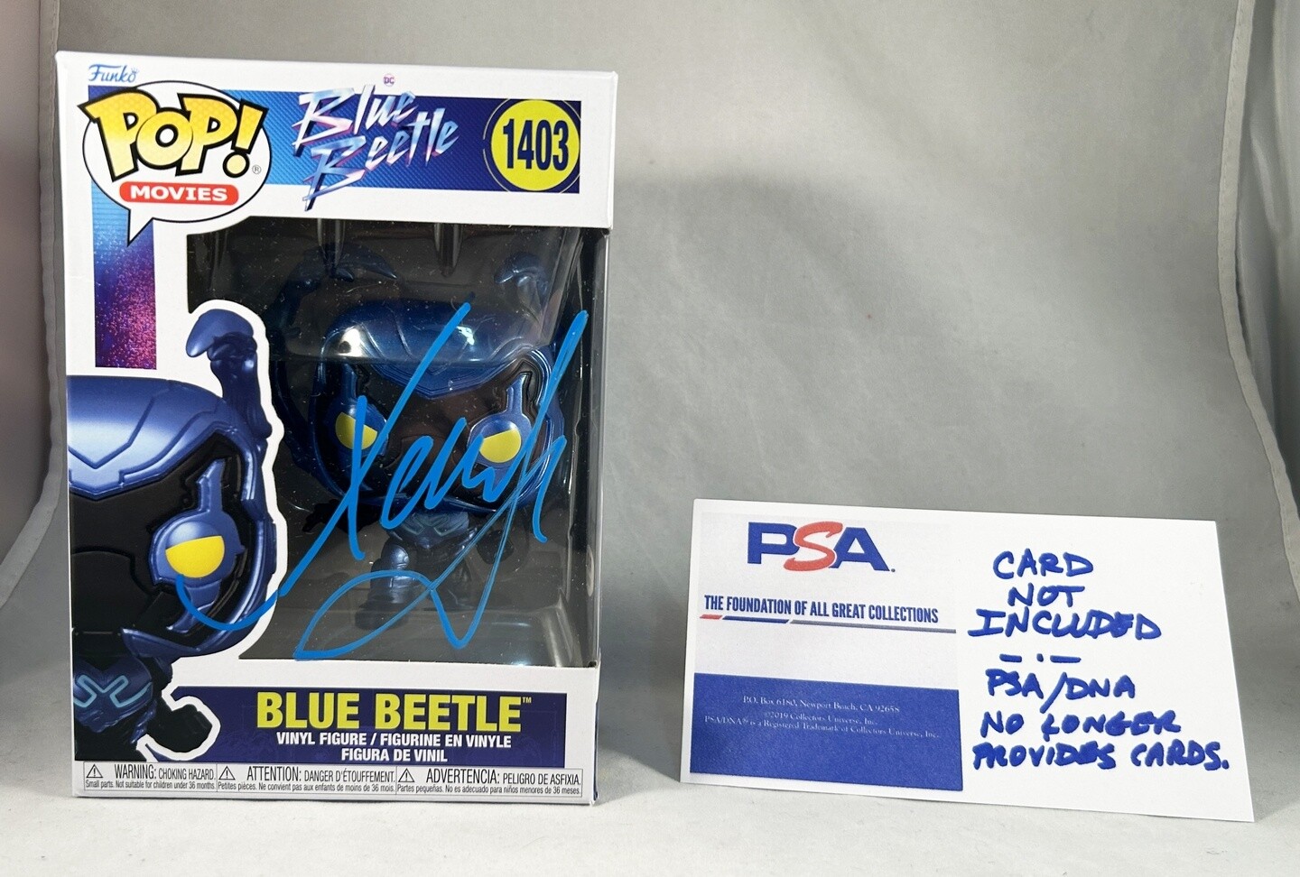 Xolo Mariduena Signed Funko Pop Blue Beetle PSA/DNA 2 COA