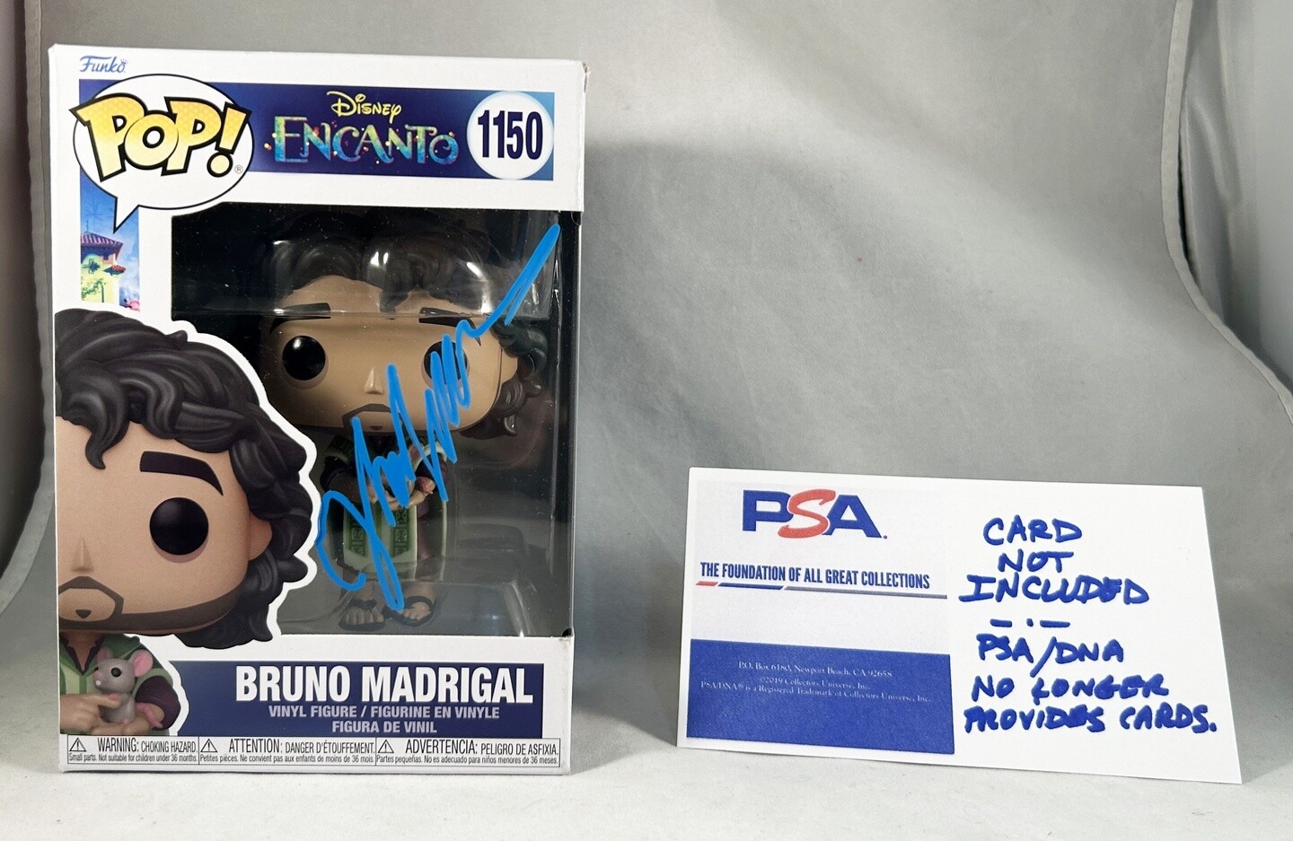 John Leguizamo Signed Funko Pop Encanto Bruno Madrigal PSA/DNA 1 COA