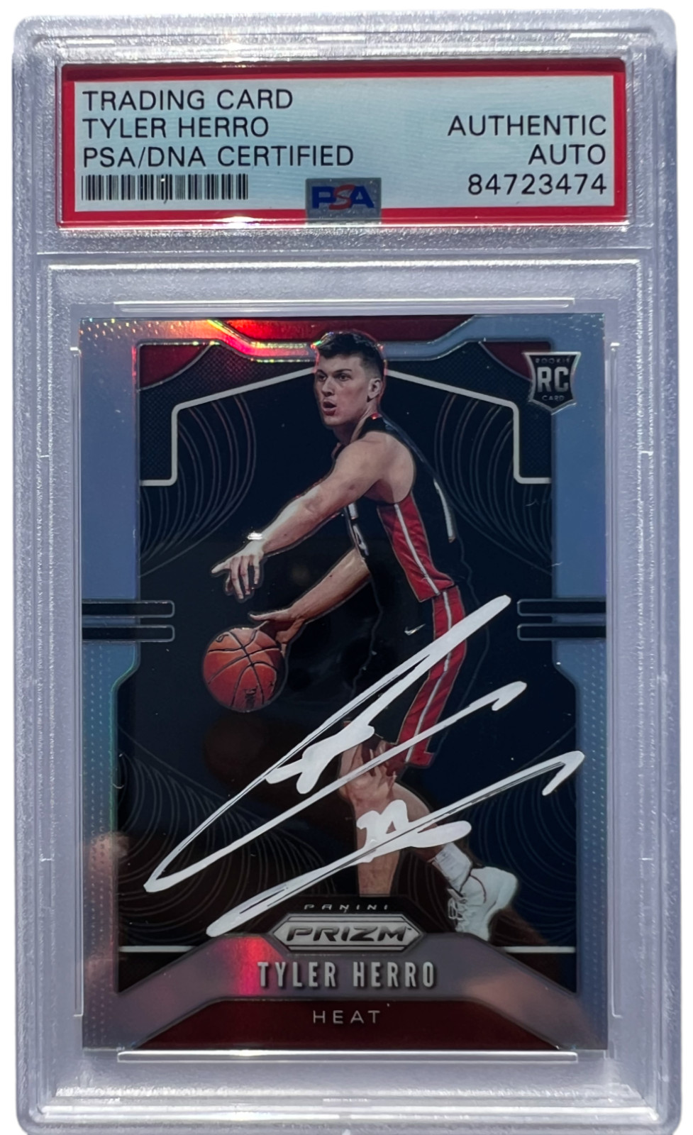 TYLER HERRO SIGNED 2019 PANINI SILVER PRIZM ROOKIE CARD #259 RC AUTO PSA/DNA COLLECTIBLE MEMORABILIA