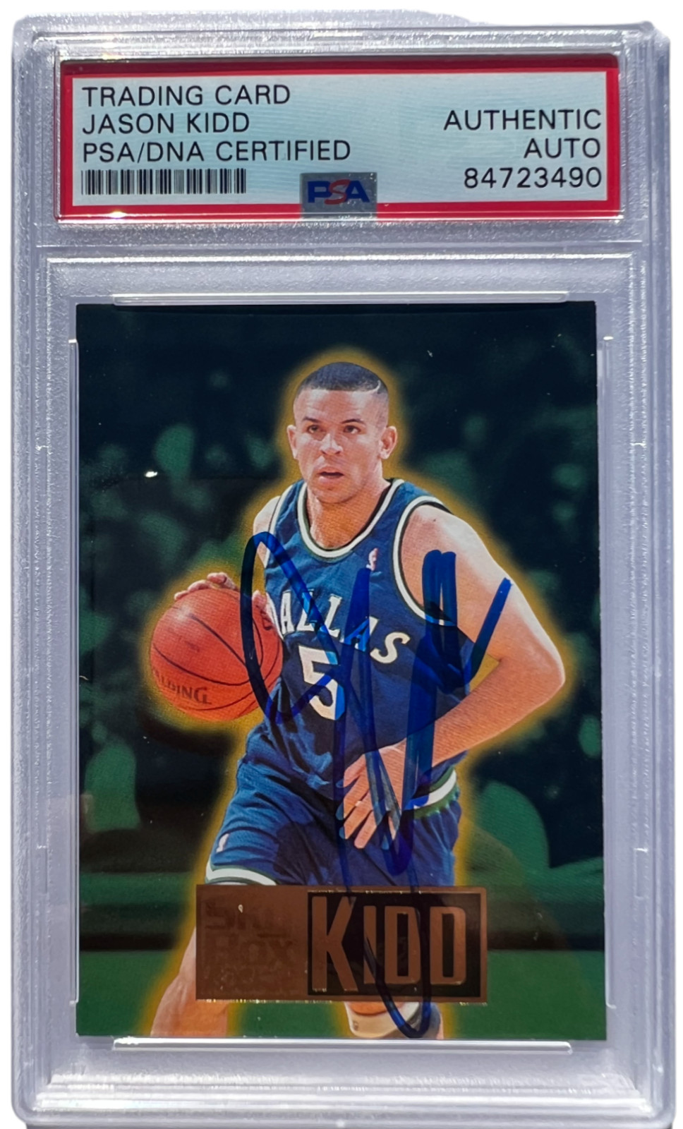JASON KIDD SIGNED 1994-95 SKYBOX ROOKIE CARD #221 AUTO RC PSA/DNA