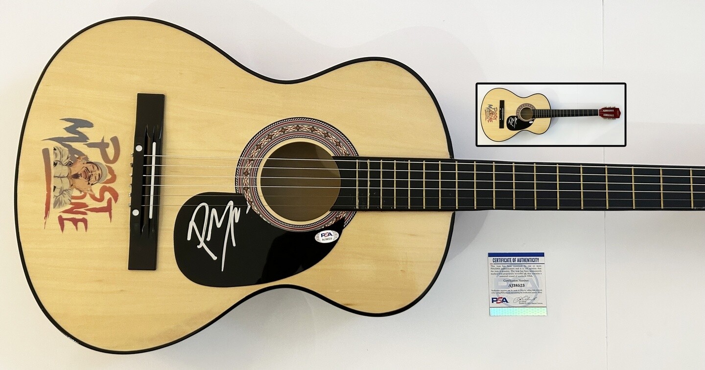 Post Malone Signed Guitar Posty PSA/DNA COA