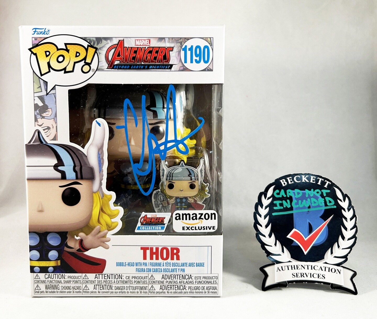 Chris Hemsworth Signed Funko Pop Thor Beckett BAS 1 COA