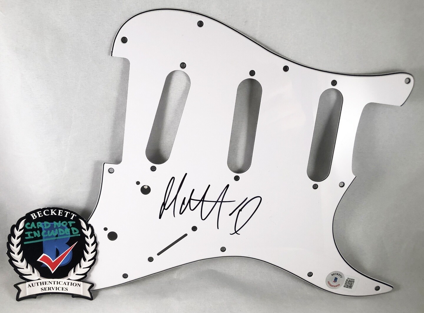 Matt Healy Signed Electric Pickguard Beckett BAS 3 COA