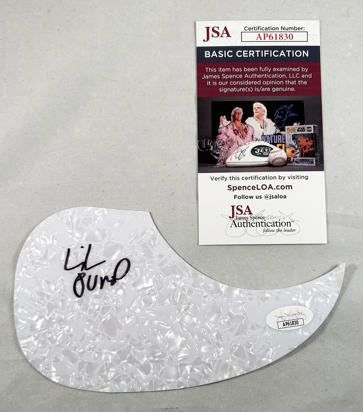 Lil Pump Signed Acoustic Pickguard JSA COA