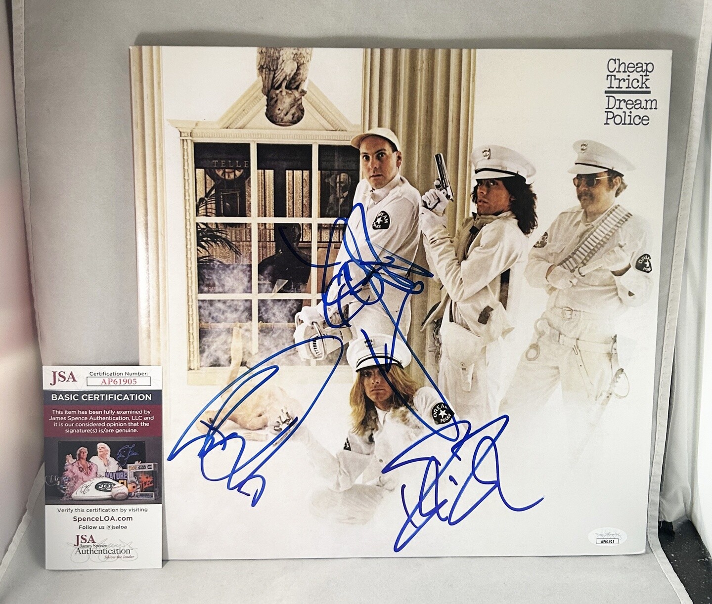 Cheap Trick Signed Vinyl LP Album Rick Nielsen Tom Petersson Robin Zander JSA...