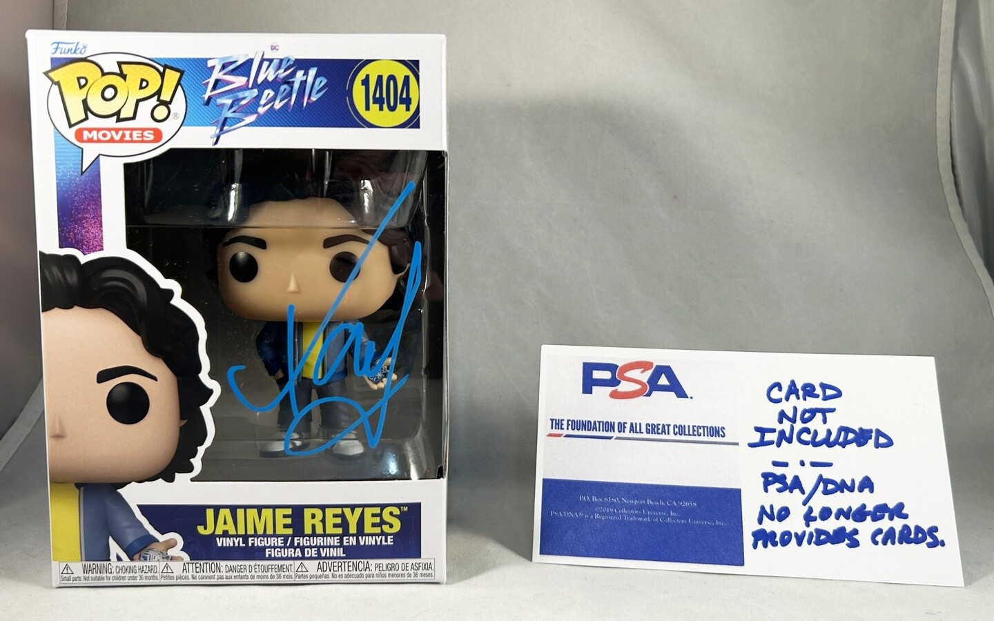 XOLO MARIDUENA SIGNED FUNKO POP BLUE BEETLE JAIME REYES PSA/DNA 1 COA COLLECTIBLE MEMORABILIA