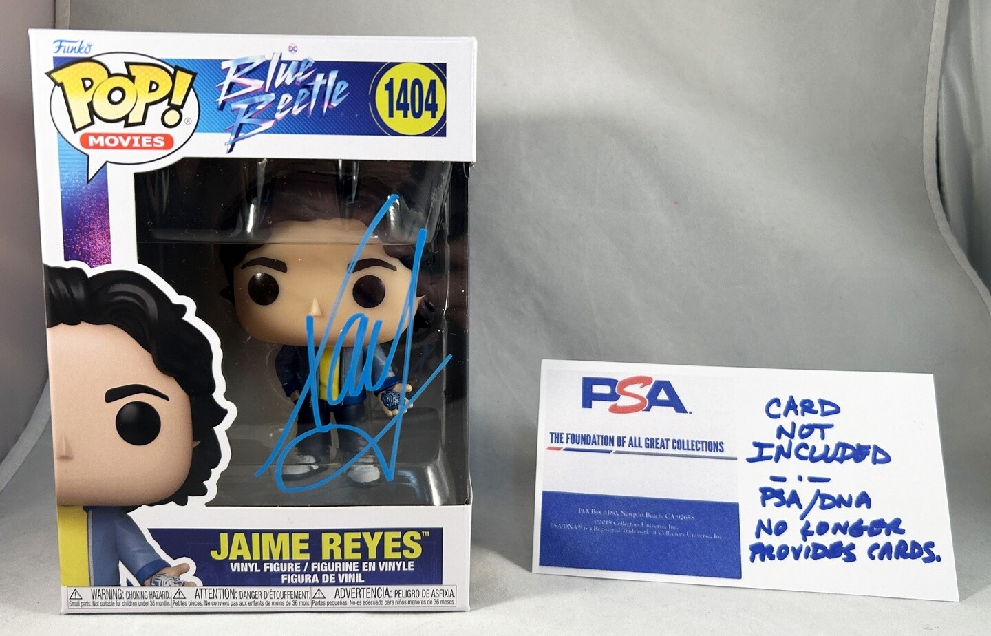 XOLO MARIDUENA SIGNED FUNKO POP BLUE BEETLE JAIME REYES PSA/DNA COA COLLECTIBLE MEMORABILIA