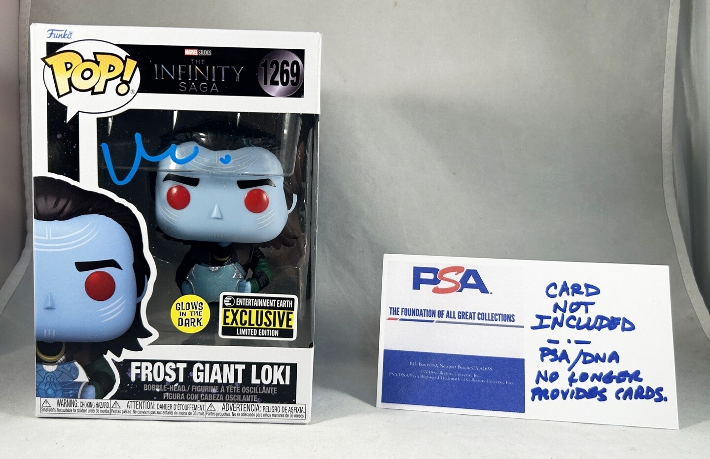Matt Damon Signed Funko Pop Frost Giant Loki PSA/DNA COA