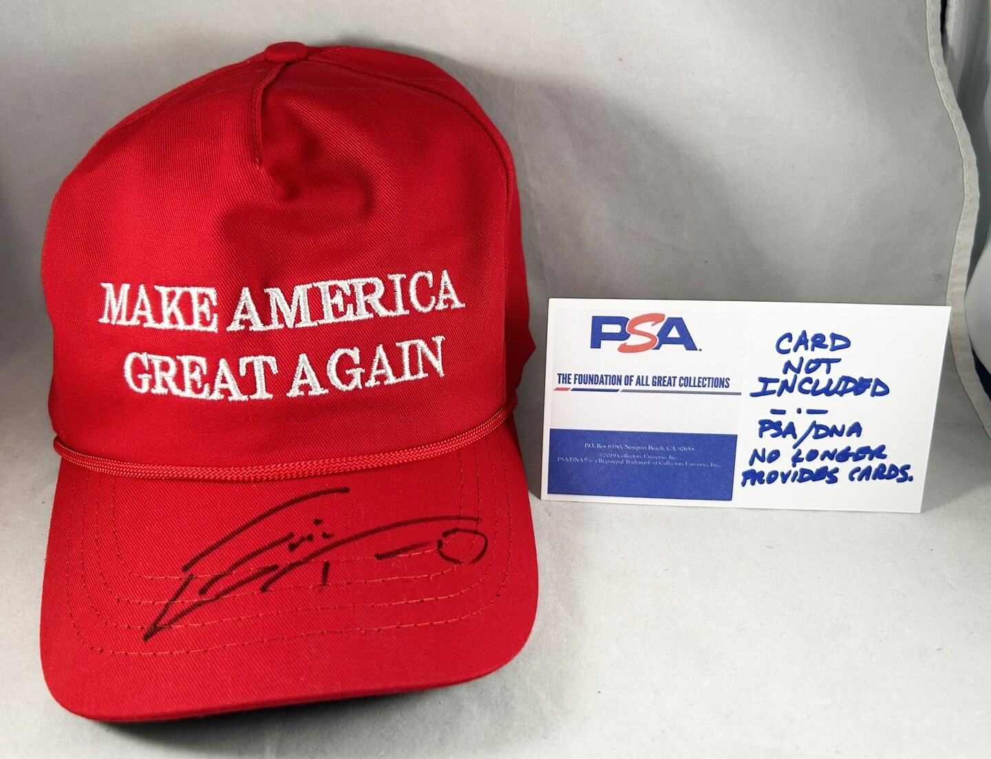 Eric Trump Signed Hat MAGA 1st Son PSA/DNA COA