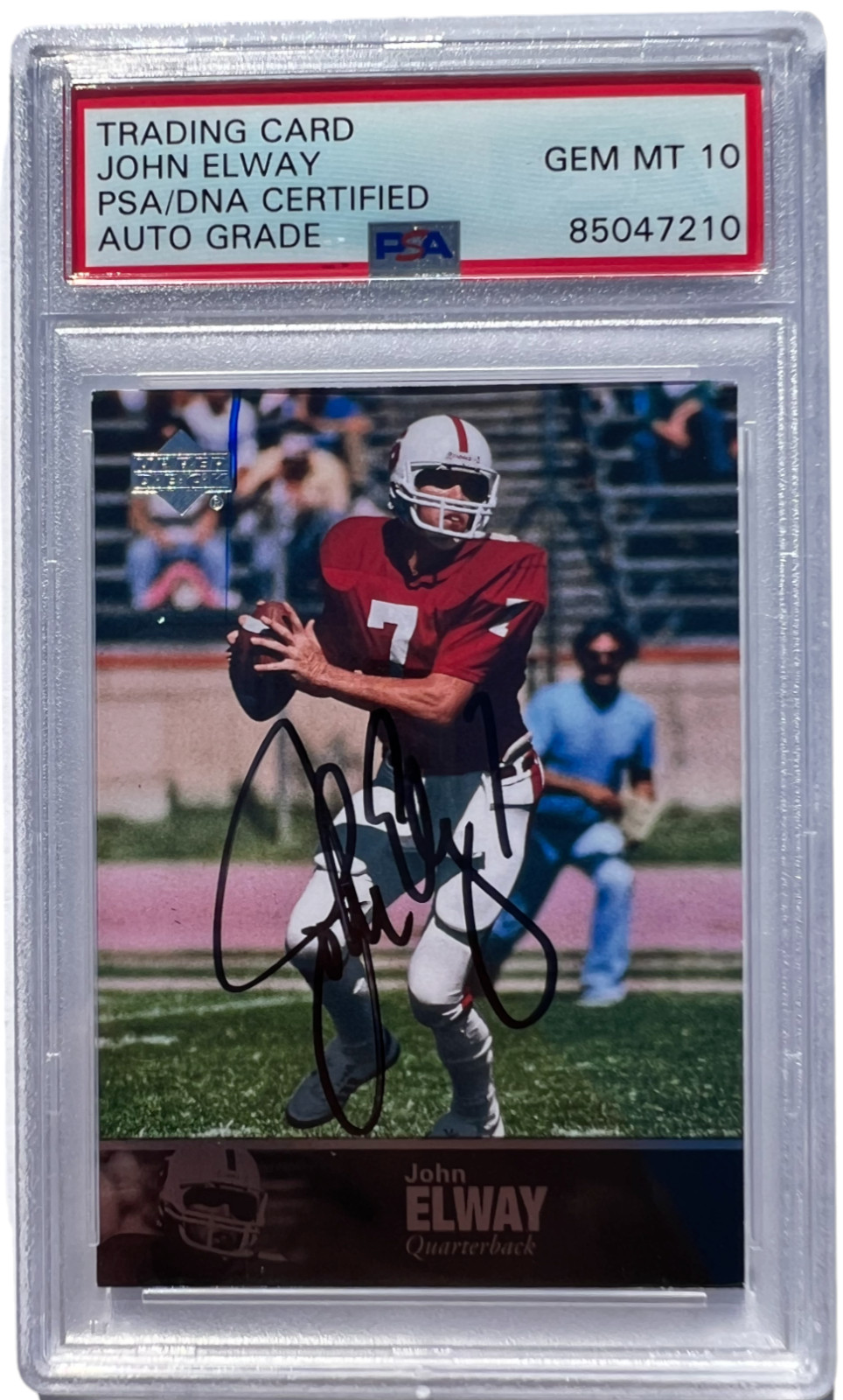 JOHN ELWAY SIGNED 2011 UPPER DECK COLLEGE LEGENDS #18 CARD PSA/DNA AUTO 10 COLLECTIBLE MEMORABILIA