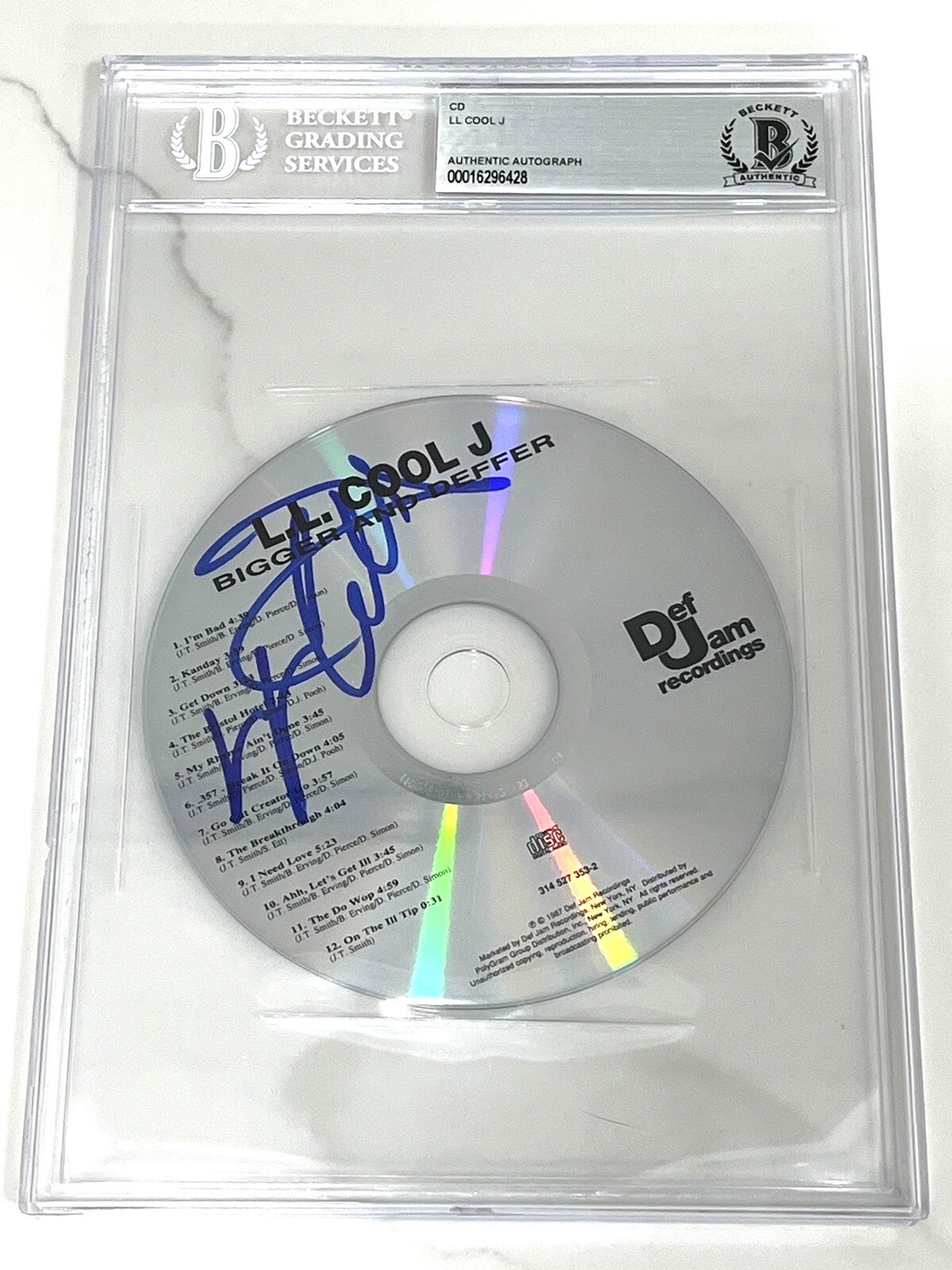 LL Cool J Hand Signed Bigger & Deffer CD Hip Hop Legend Beckett Slab
