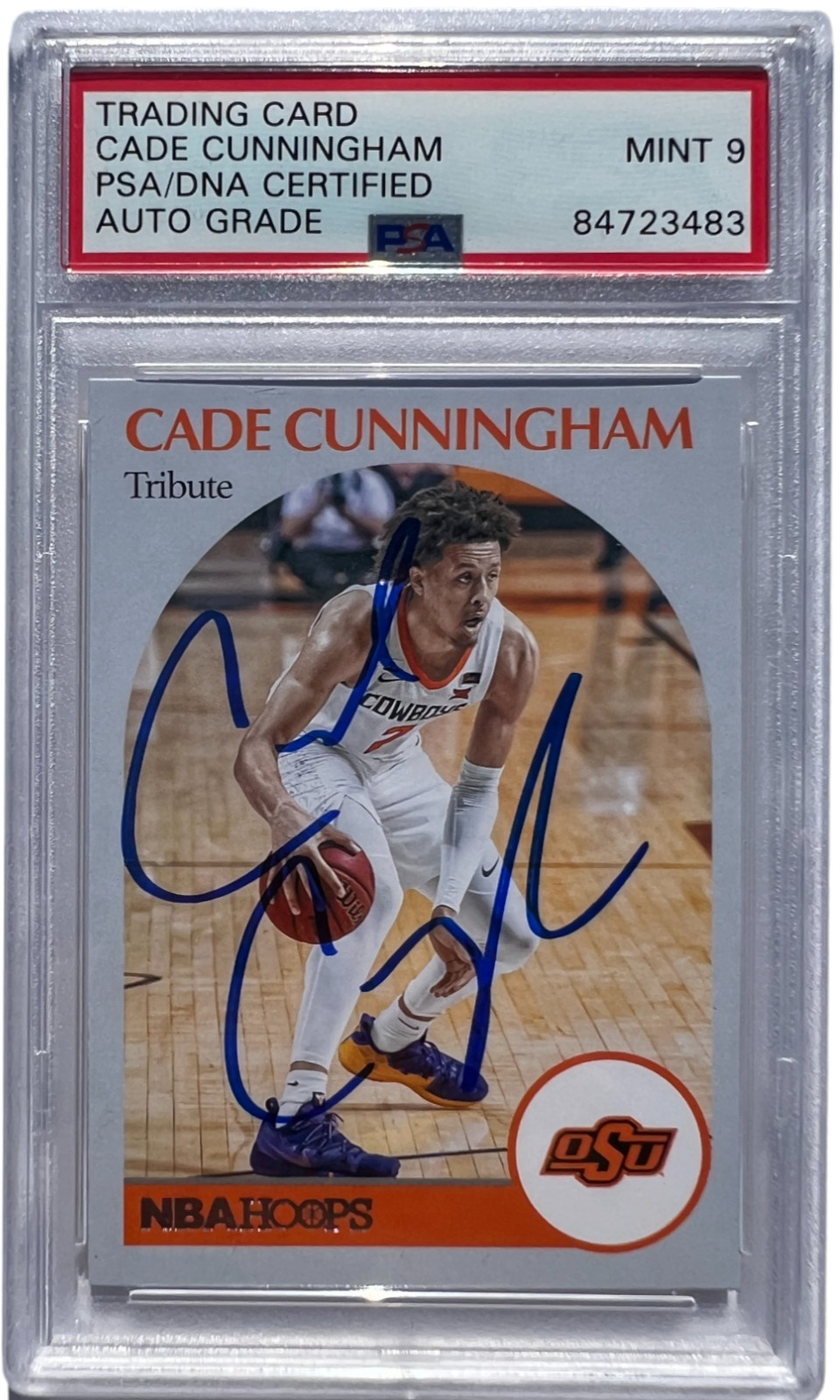CADE CUNNINGHAM SIGNED 2021-22 PANINI CHRONICLES DRAFT NBA HOOPS RC AUTO PSA/DNA
