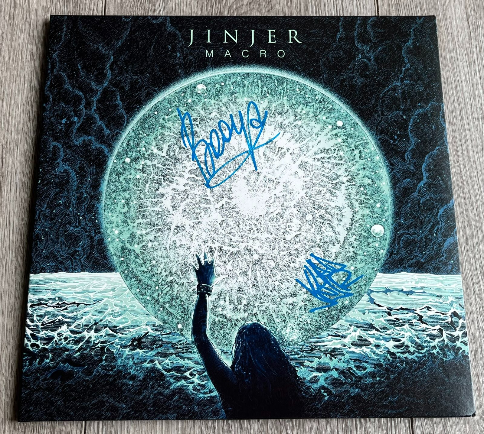 JINJER SIGNED AUTOGRAPH MACRO VINYL ALBUM RECORD LP w/EXACT PROOF & BECKETT COA