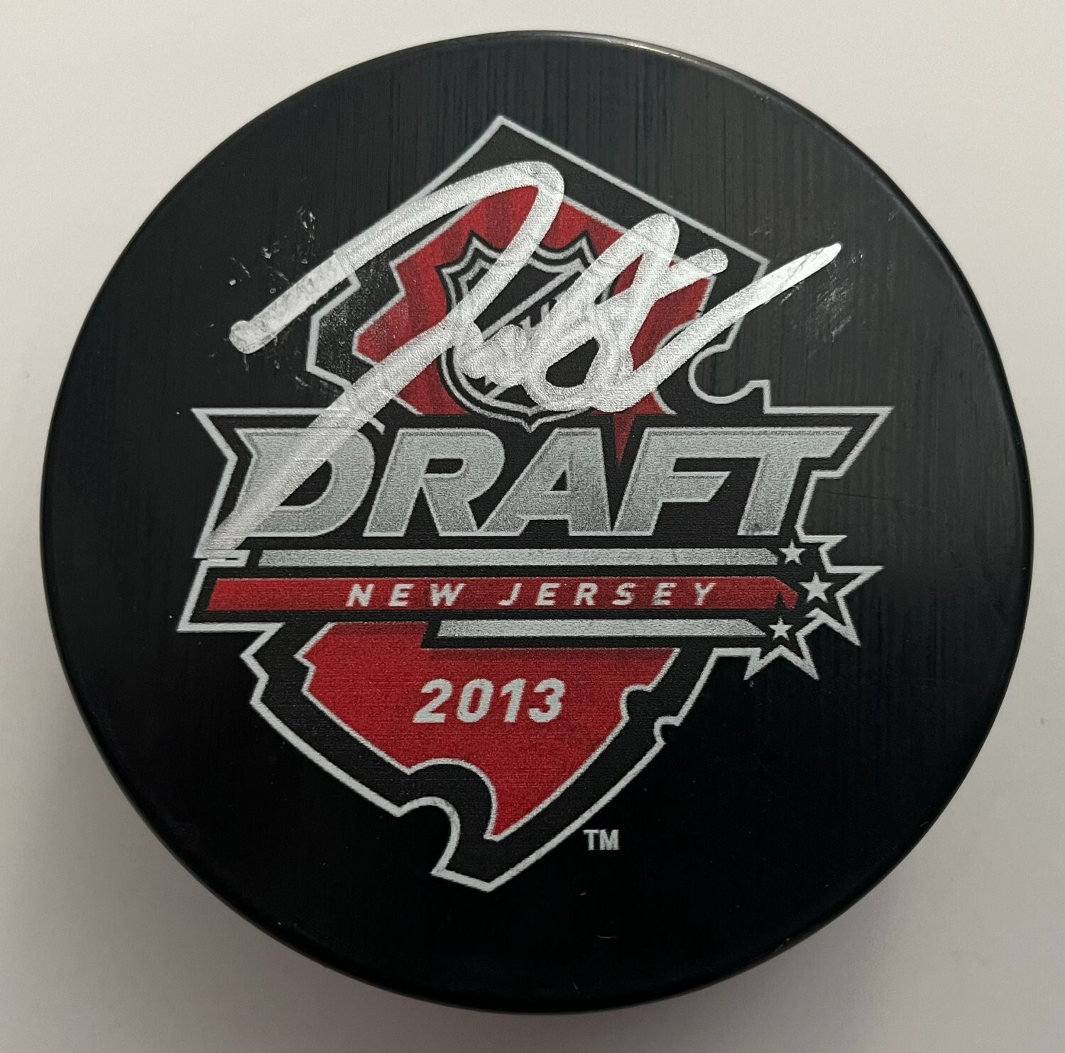 DARNELL NURSE EDMONTON OILERS SIGNED 2013 DRAFT PUCK w/PROOF & BECKETT BAS COA