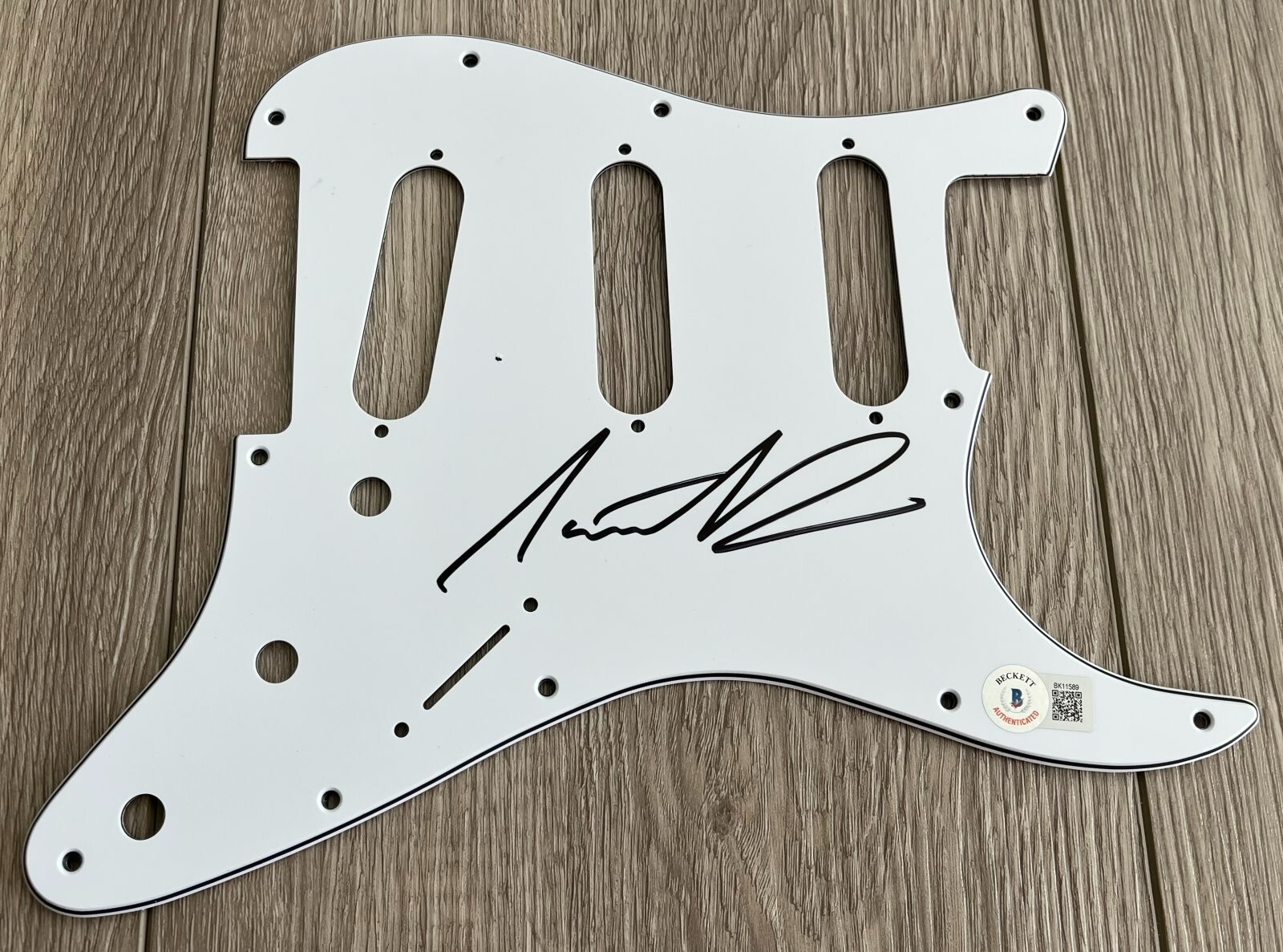 NATHANIEL RATELIFF & THE NIGHT SWEATS SIGNED GUITAR PICKGUARD wPROOF BECKETT COA