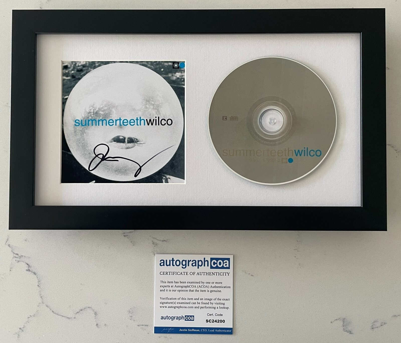 JEFF TWEEDY SIGNED WILCO SUMMERTEETH FRAMED CD w/EXACT PROOF AUTOGRAPH COA ACOA
