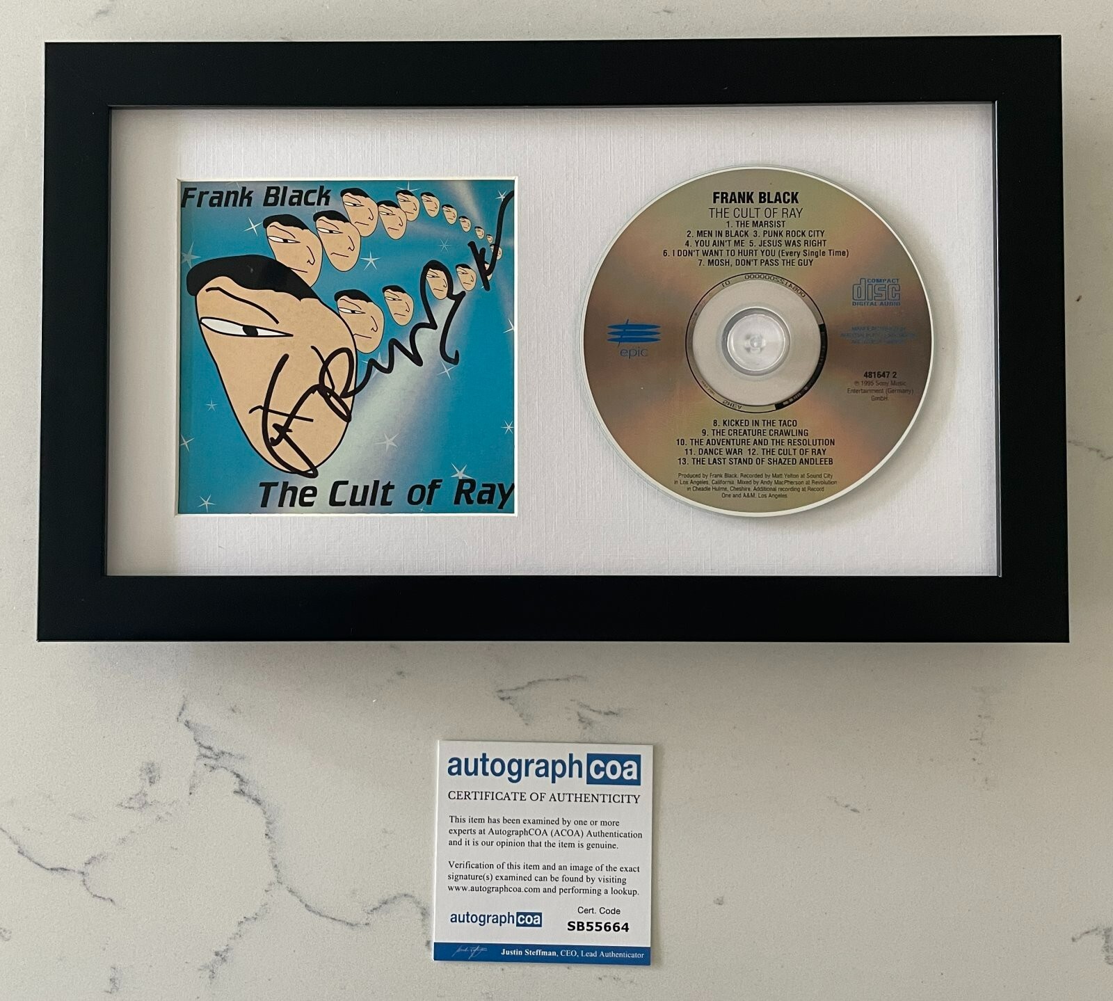 FRANK BLACK SIGNED THE CULT OF RAY FRAMED & MATTED CD w/PROOF AUTOGRAPH COA ACOA