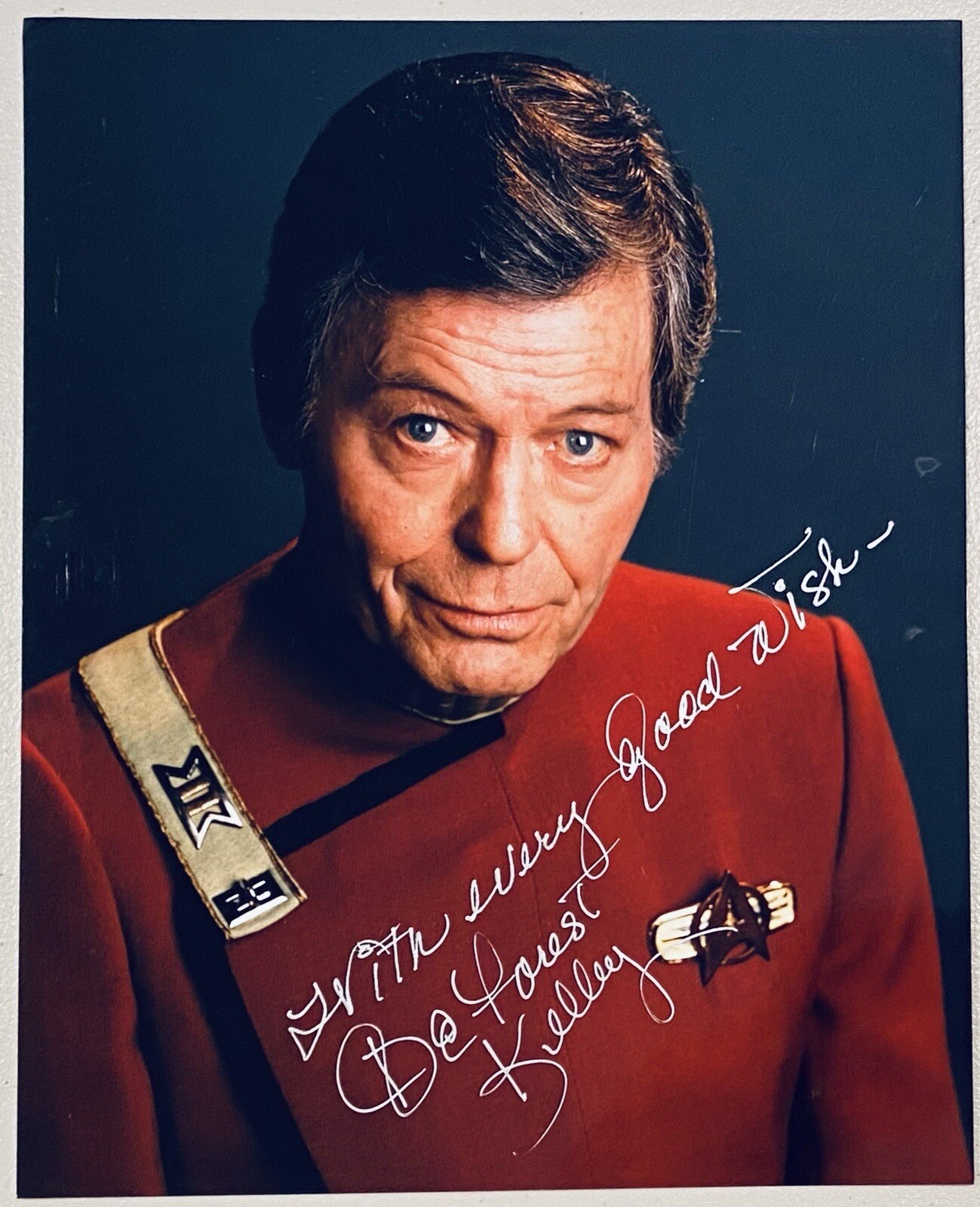 DeForest Kelley Signed Autographed 8x10 Photo BAS Beckett Cert Star Trek Bones