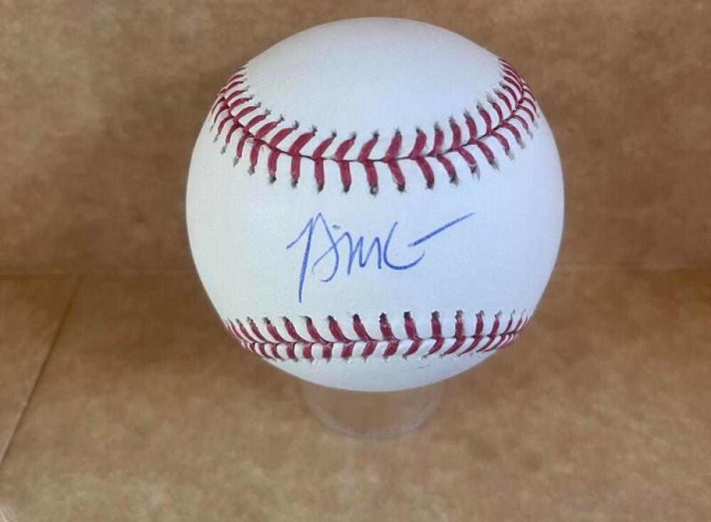 BRIAN MCCANN BRAVES/ASTROS/YANKEES SIGNED AUTOGRAPHED M.L. BASEBALL BECKETT AUTH
