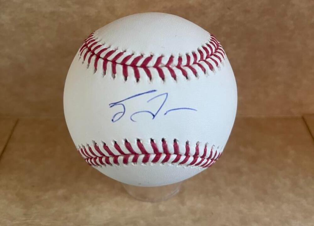 LOGAN TANNER REDS SIGNED AUTOGRAPHED M.L. BASEBALL BECKETT AUTH