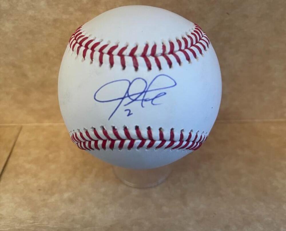 JUSTIN TURNER RED SOX/DODGERS SIGNED AUTOGRAPHED M.L. BASEBALL BECKETT AUTH