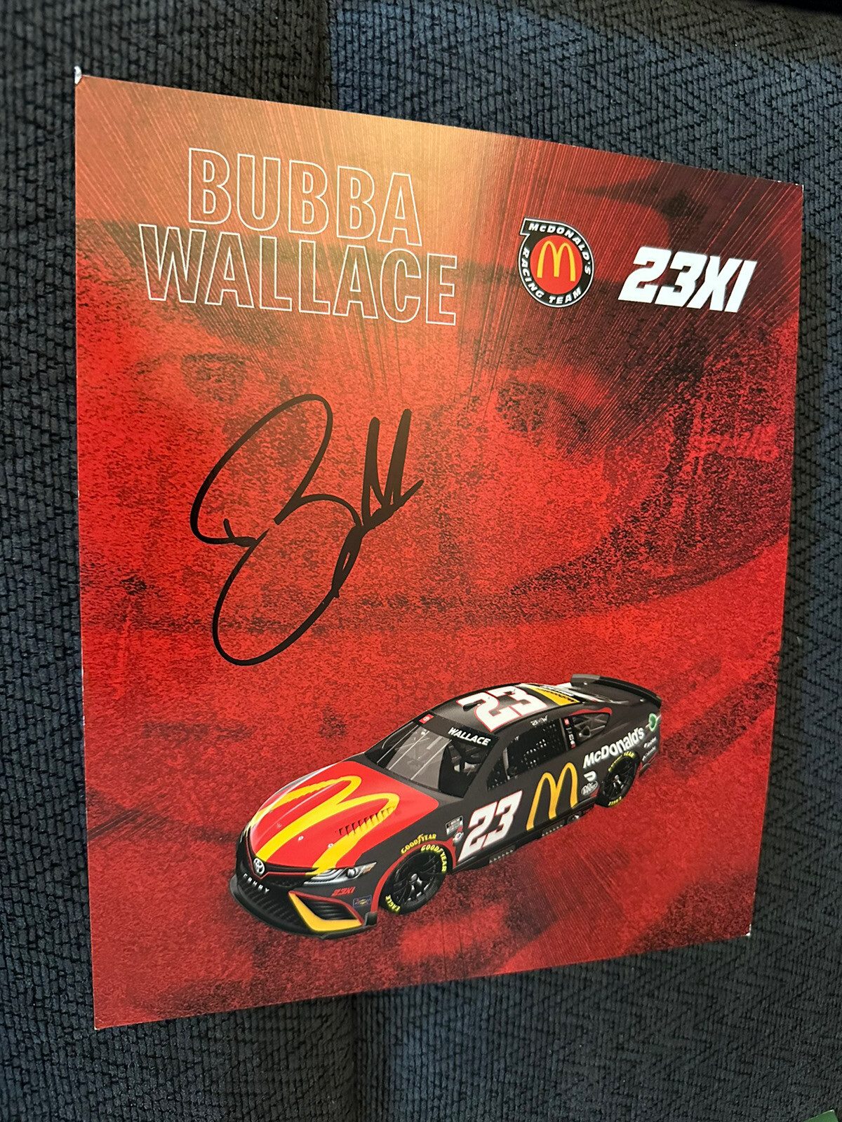 Bubba Wallace Signed Promo Hero Card Nascar Cup Autographed 2023