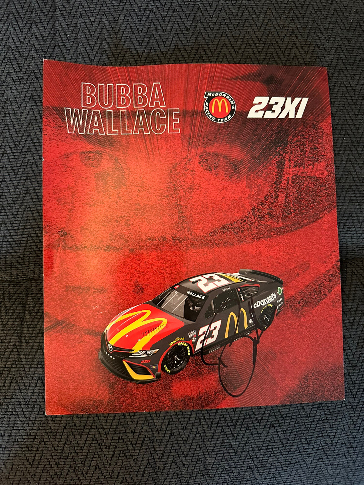 Bubba Wallace Signed Promo Hero Card Nascar Cup Autographed 2023