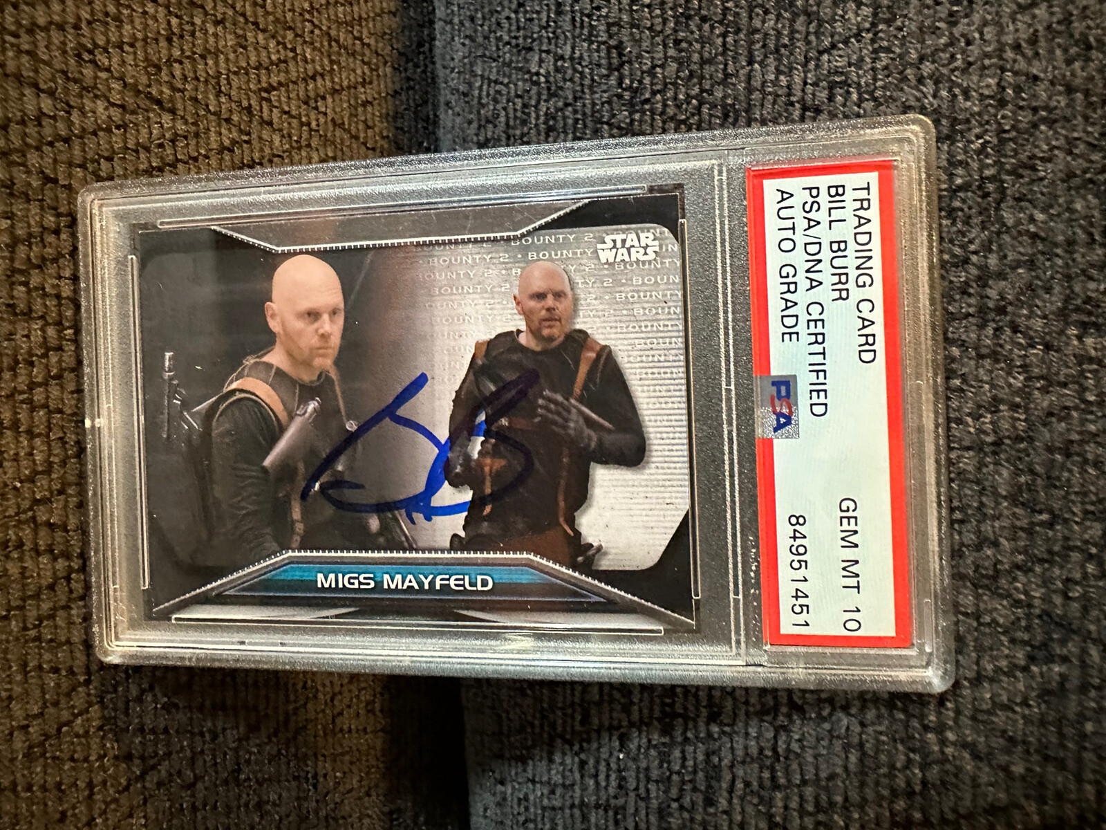 Bill Burr Signed 2021 Mandalorian #B2-31 Card PSA /DNA Slab COA RC Auto Gem 10