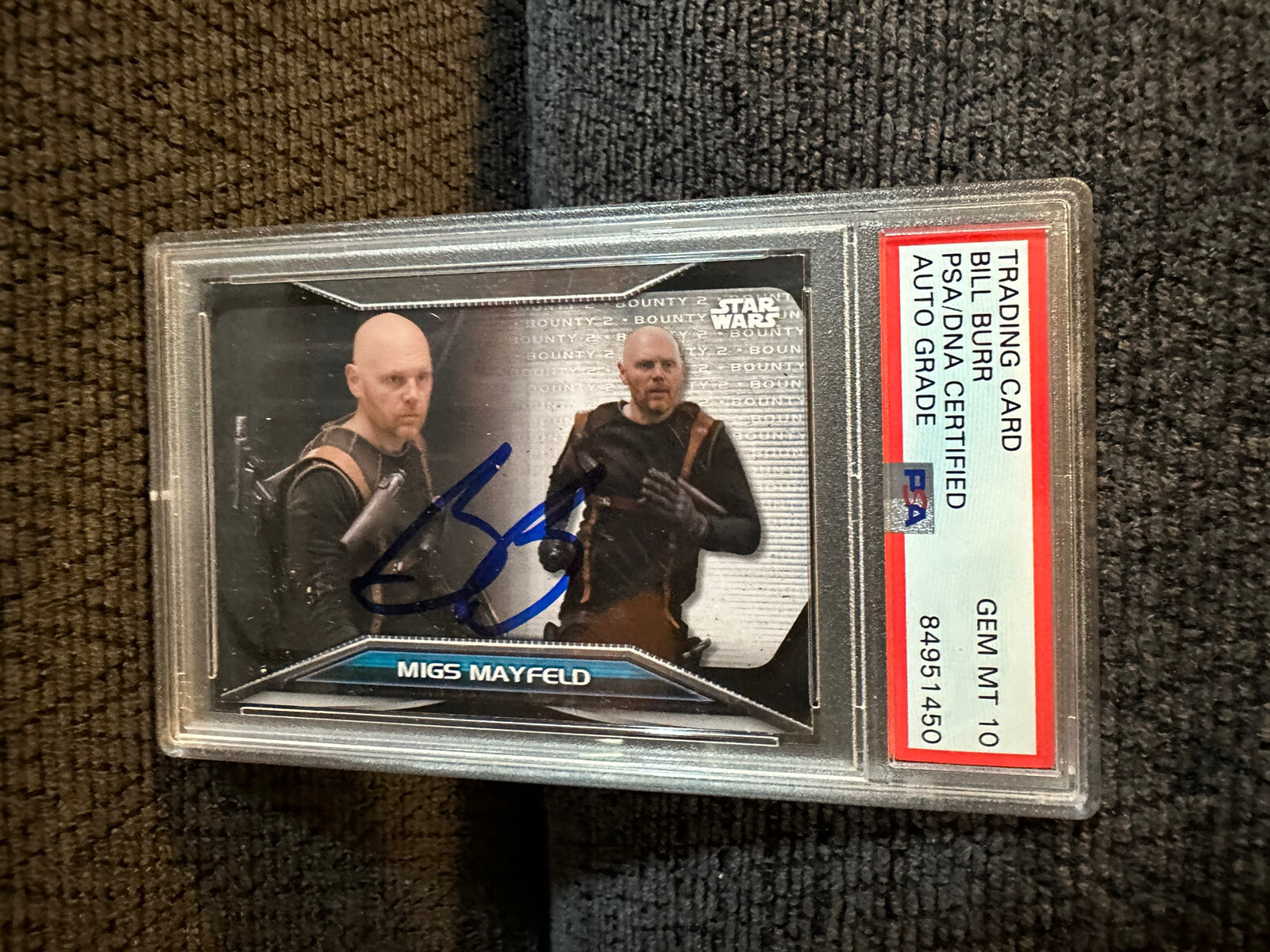 Bill Burr Signed 2021 Mandalorian #B2-31 Card PSA /DNA Slab COA RC Auto Gem 10