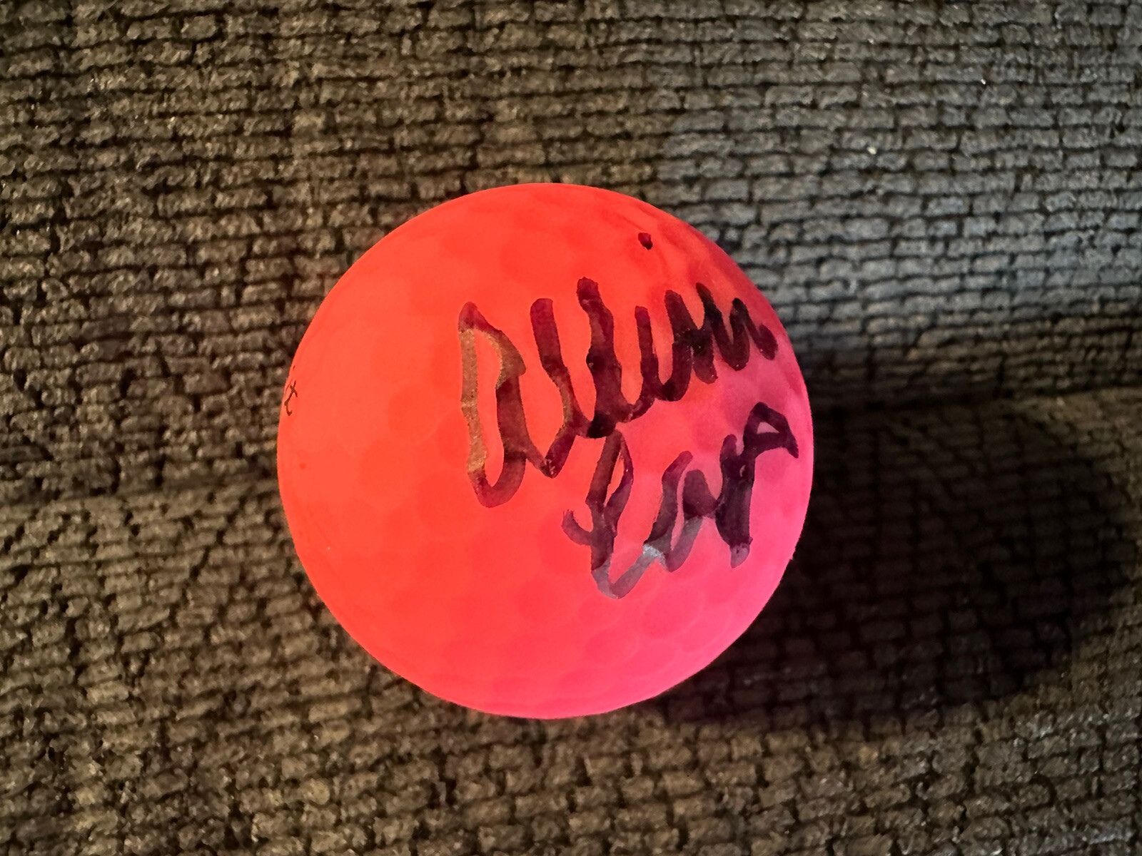 Allisen Corpuz Signed Pink Golf Ball Autographed Breast Cancer Awareness LPGA