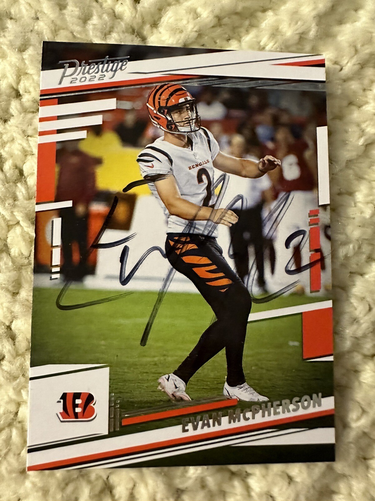 Evan McPherson Signed Trading Card Autographed Bengals