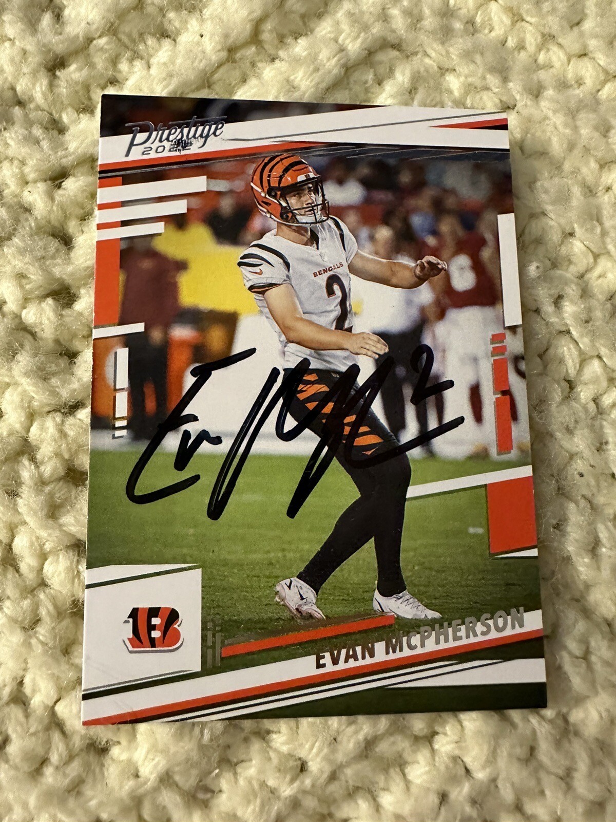 Evan McPherson Signed Trading Card Autographed Bengals