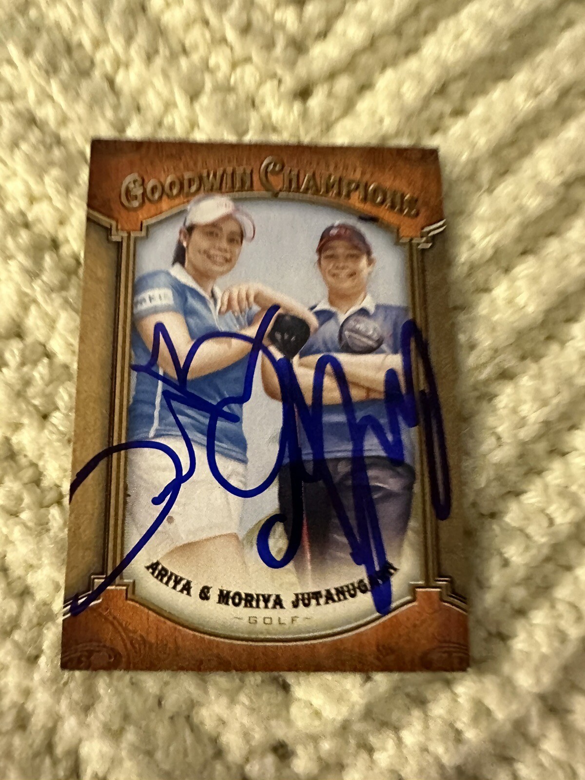 Ariya & Moriya Jutanugarn Signed LPga Tour Golf Card Autographed