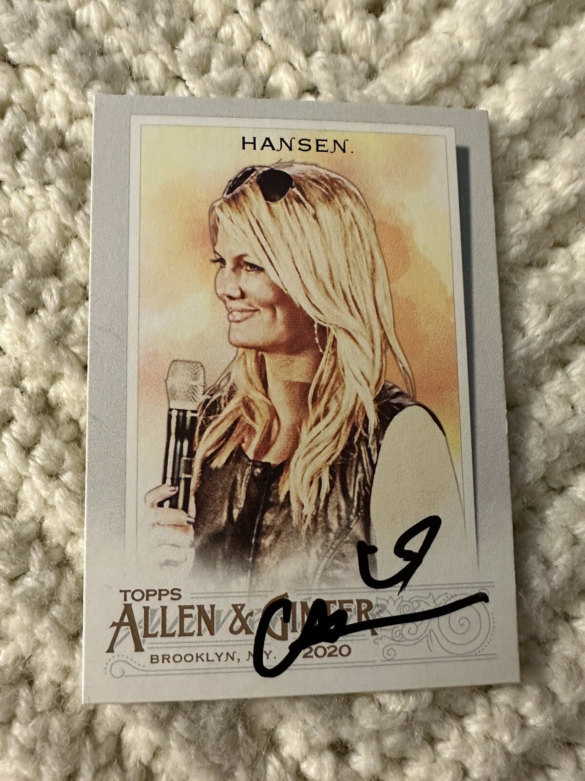 Courtney Hansen Signed Trading Card Autographed Allen & Ginter