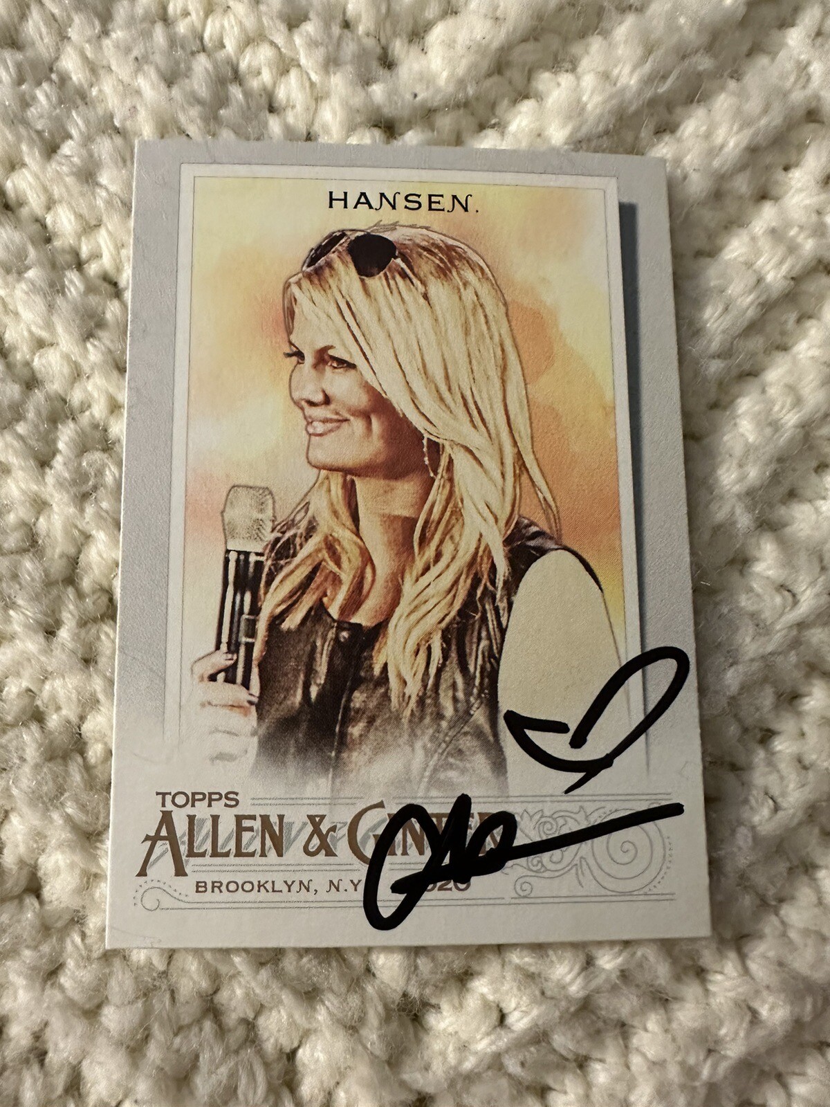 Courtney Hansen Signed Trading Card Autographed Allen & Ginter