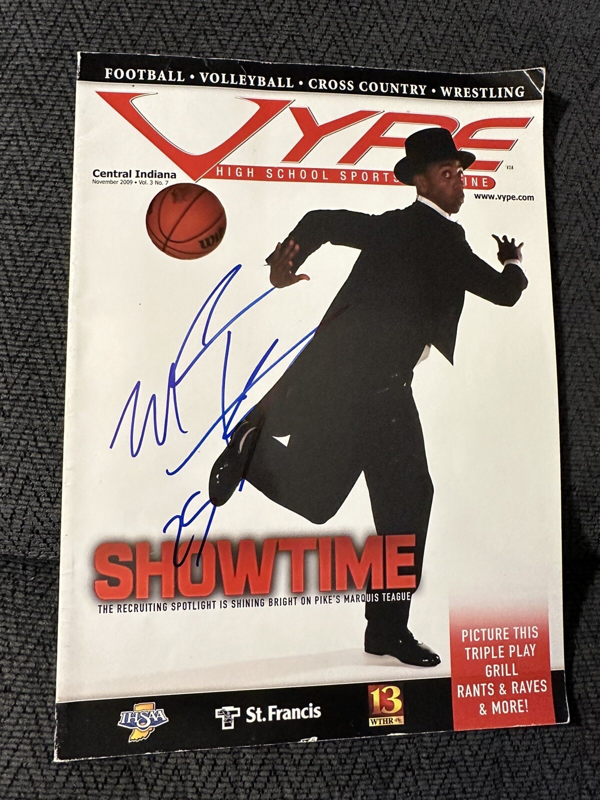 Marquis Teague Signed Basketball Magazine Autographed Kentucky Wildcats