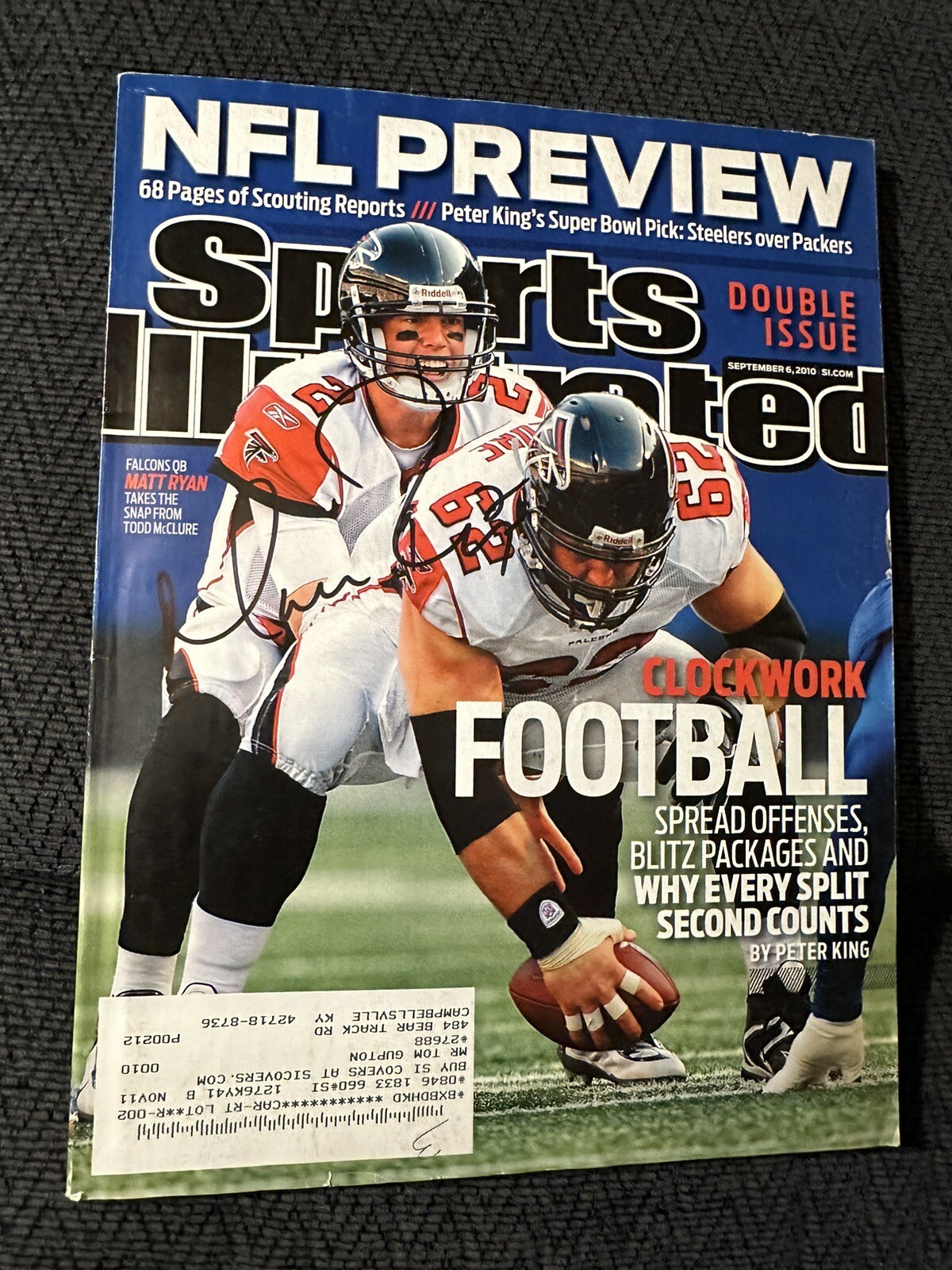 Matt Ryan Signed Sports Illustrated Magazine Autographed 9/6/10 September 2010