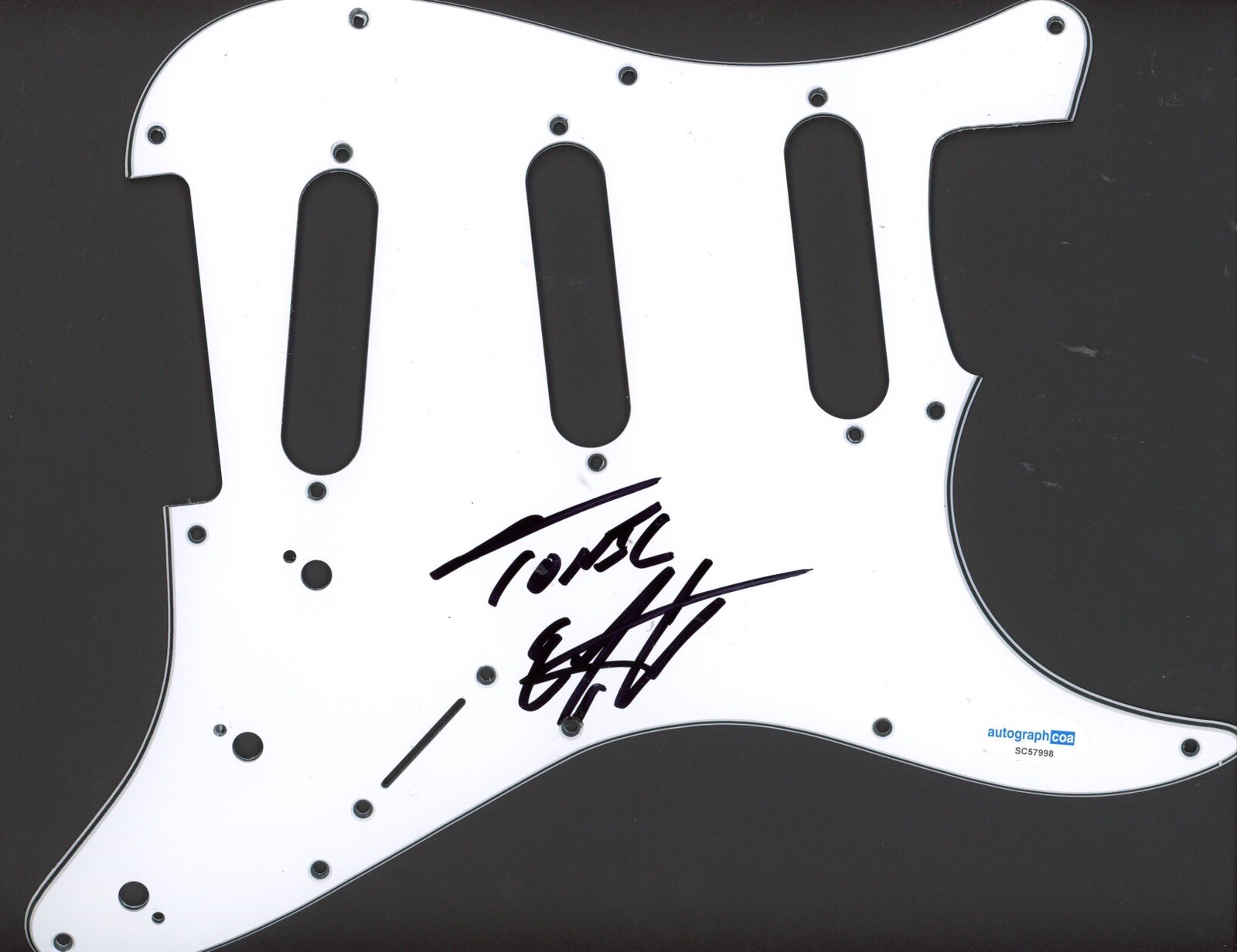 EMERSON HART TONIC SIGNED AUTOGRAPH STRAT GUITAR PICKGUARD ACOA ELECTRIC
