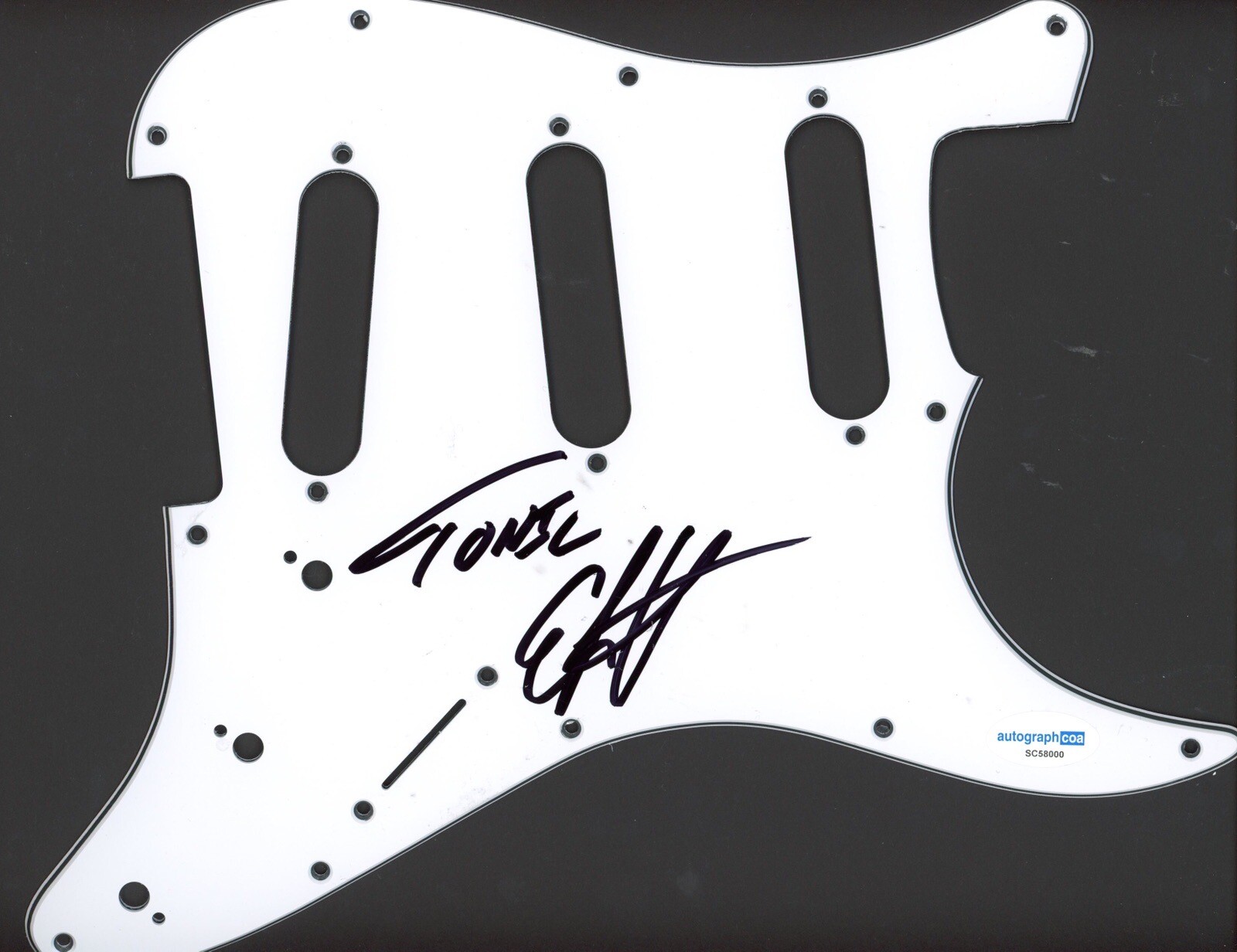 EMERSON HART TONIC SIGNED AUTOGRAPH STRAT GUITAR PICKGUARD ACOA ELECTRIC