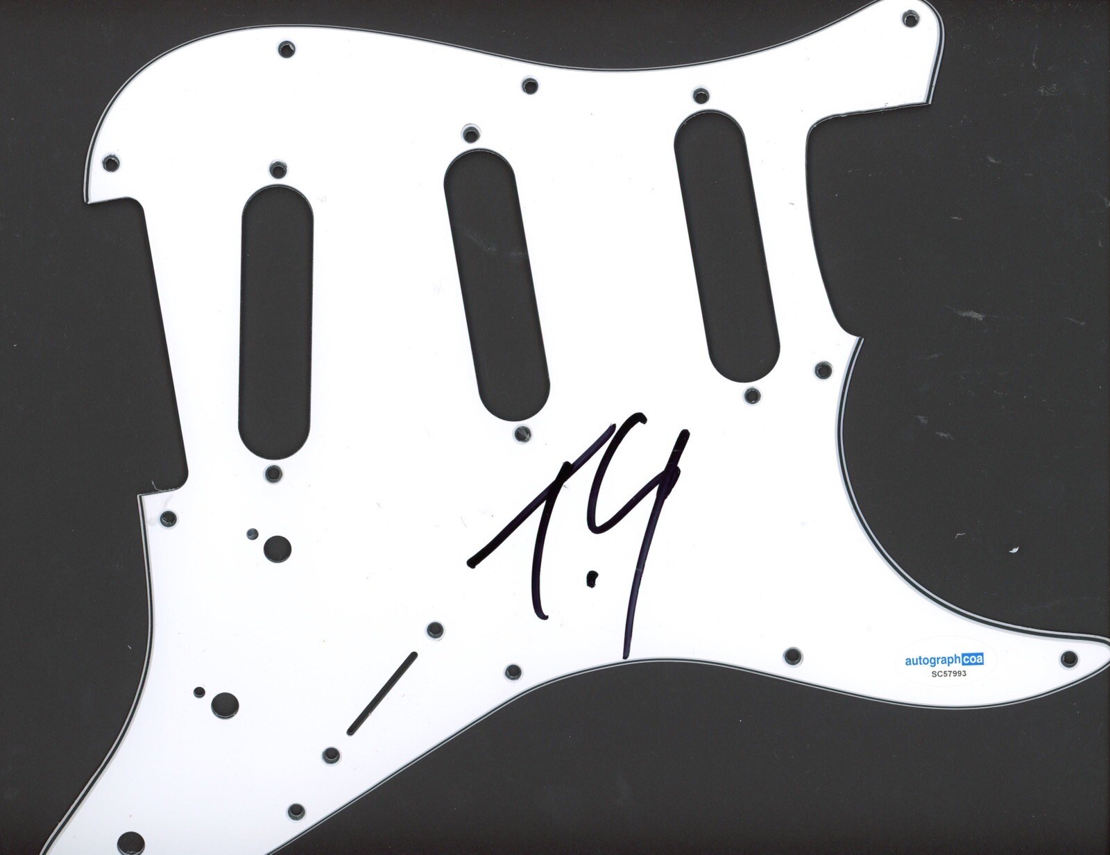 TYLER CONNOLLY THEORY OF A DEADMAN SIGNED AUTOGRAPH STRAT PICKGUARD ACOA GUITAR
