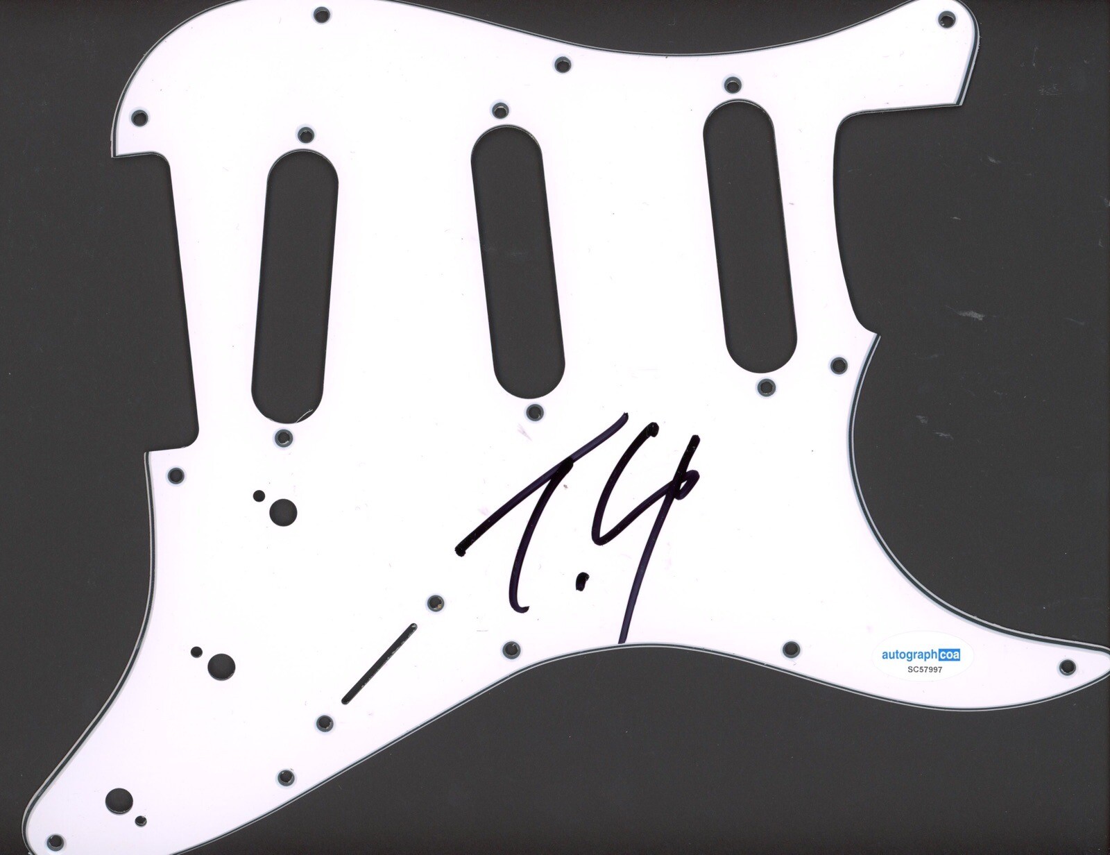 TYLER CONNOLLY THEORY OF A DEADMAN SIGNED AUTOGRAPH STRAT PICKGUARD ACOA GUITAR