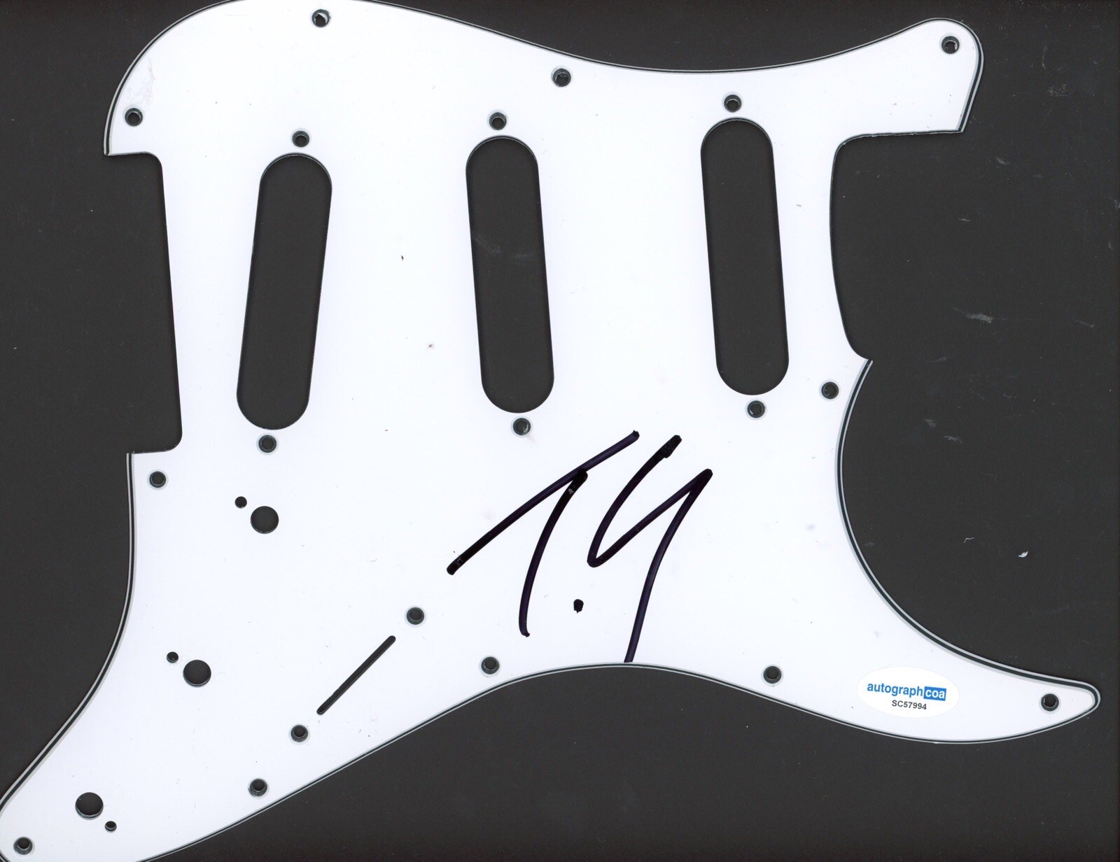 TYLER CONNOLLY THEORY OF A DEADMAN SIGNED AUTOGRAPH STRAT PICKGUARD ACOA GUITAR