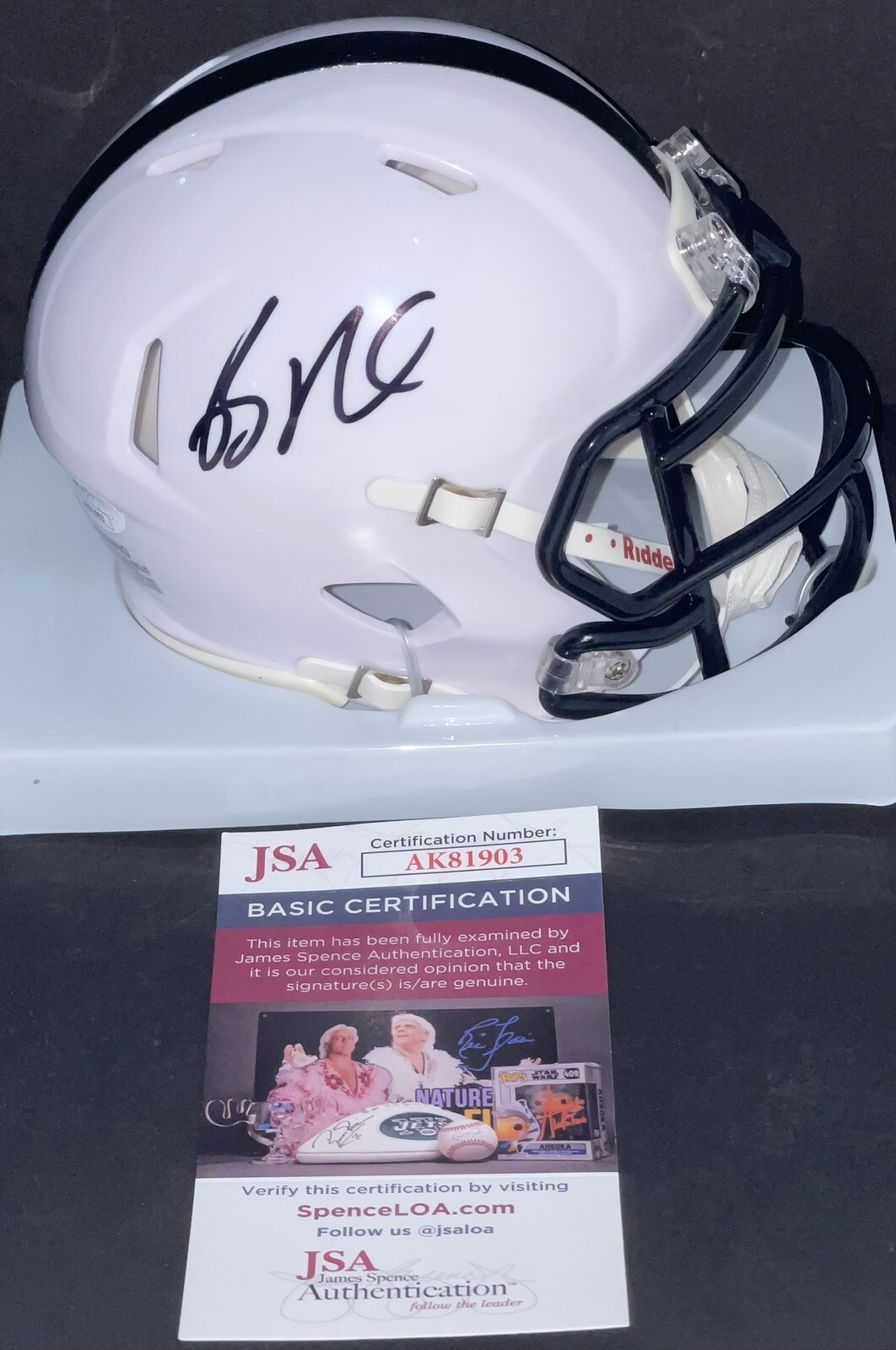 Bo Nickal Signed Autographed UFC JSA COA Penn State Mini Helmet