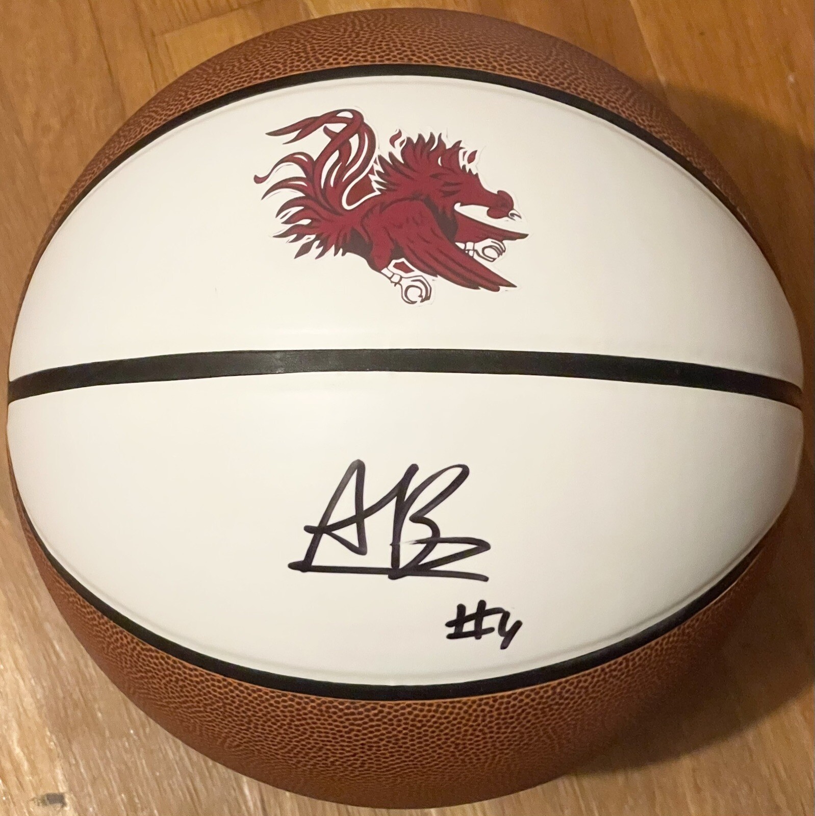 ALIYAH BOSTON SIGNED AUTOGRAPHED SOUTH CAROLINA POTY LOGO BASKETBALL JSA COLLECTIBLE MEMORABILIA