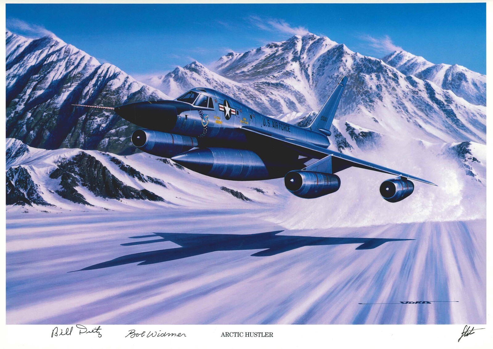 WILLIAM DIETZ ROBERT WIDMER DUAL SIGNED ARTIC HUSTLER STAN STOKES PRINT